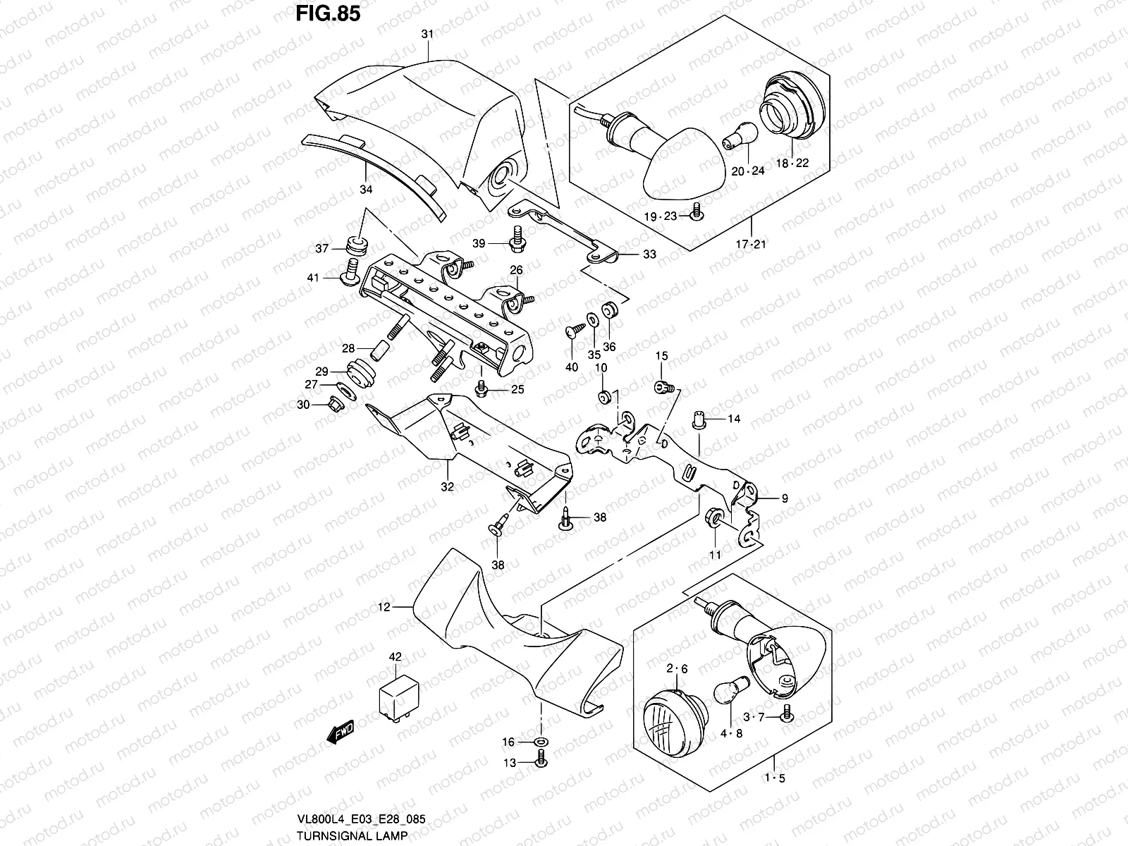 85 - TURNSIGNAL LAMP (VL800TL4 E03)