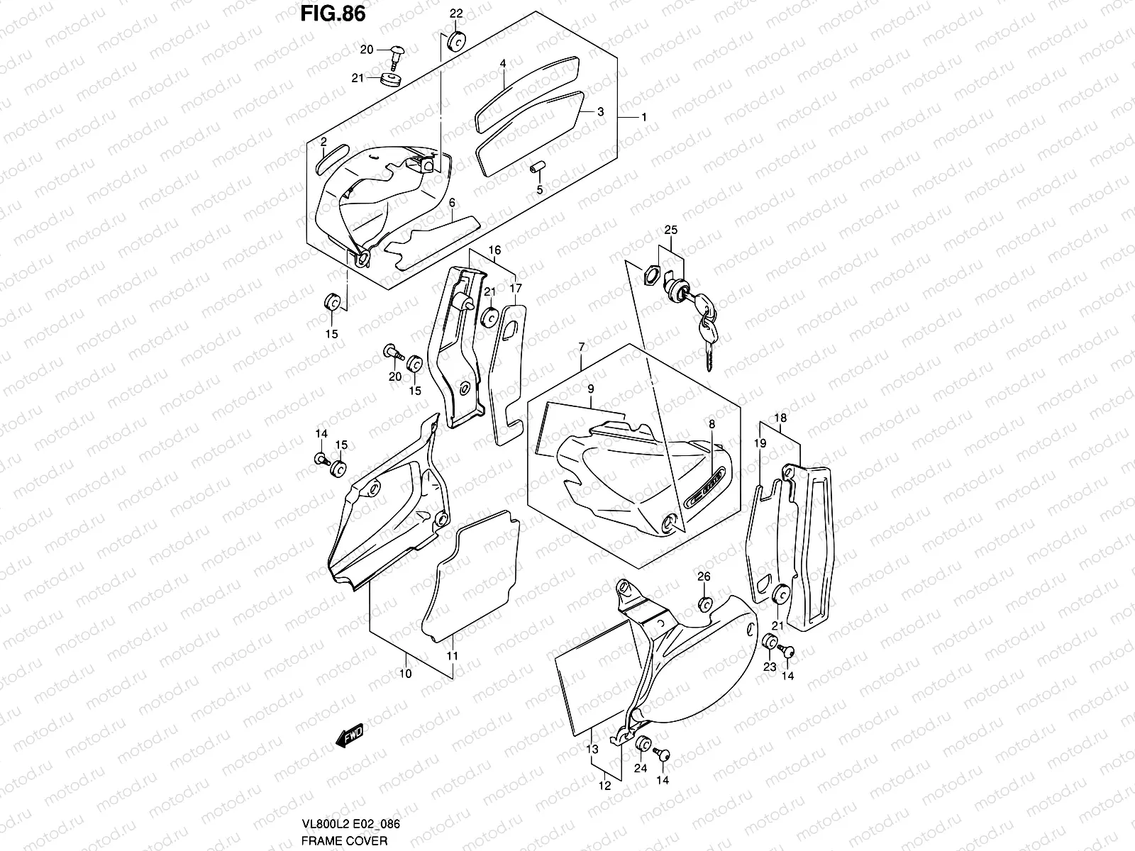 86 - FRAME COVER (VL800CL2 E19)
