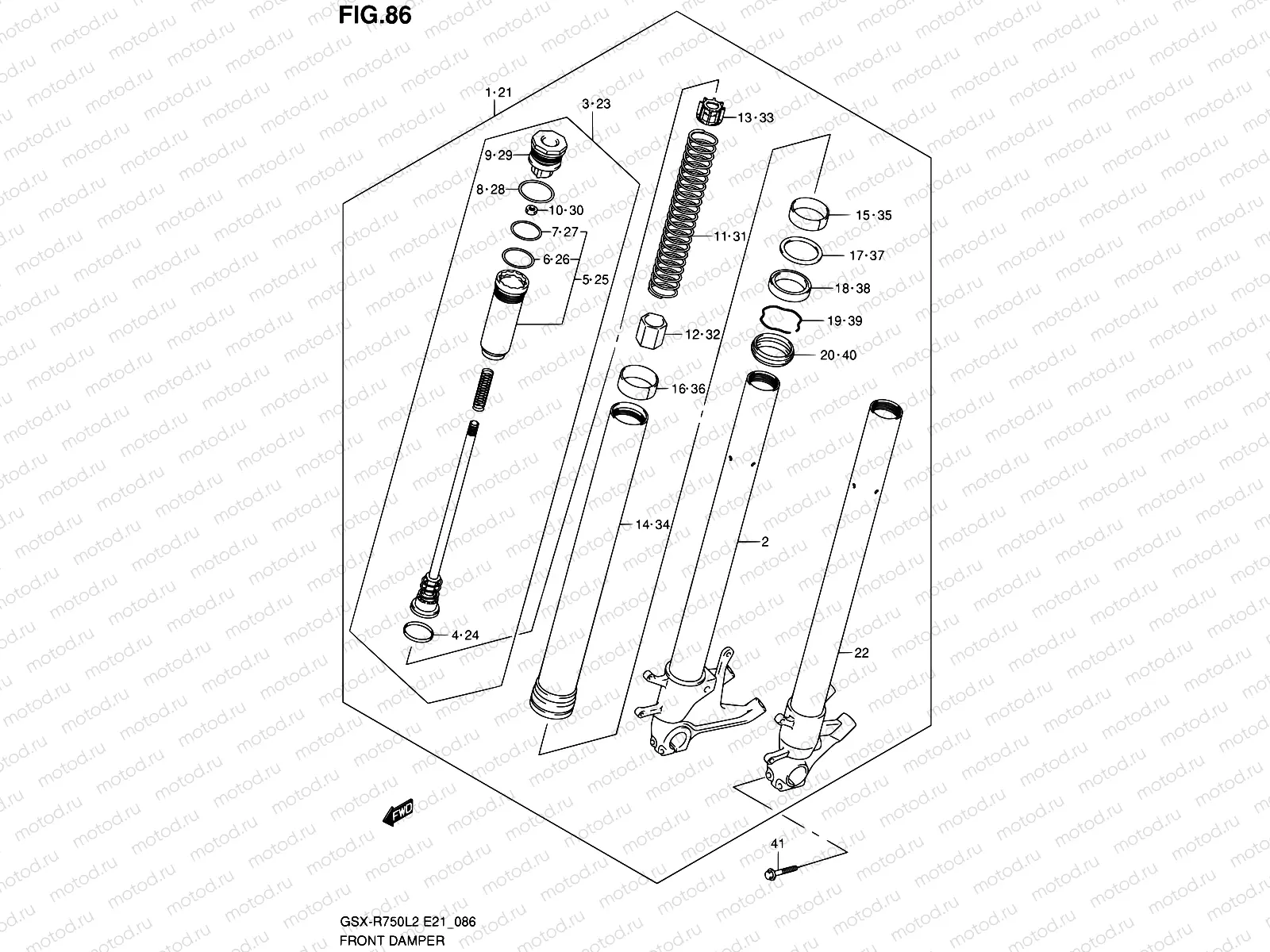 86 - FRONT DAMPER