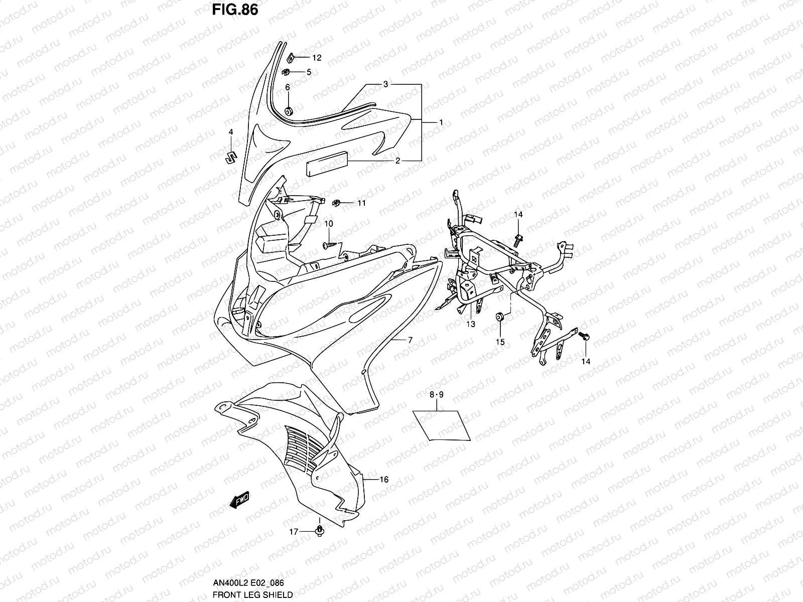 86 - FRONT LEG SHIELD (AN400L2 E02)