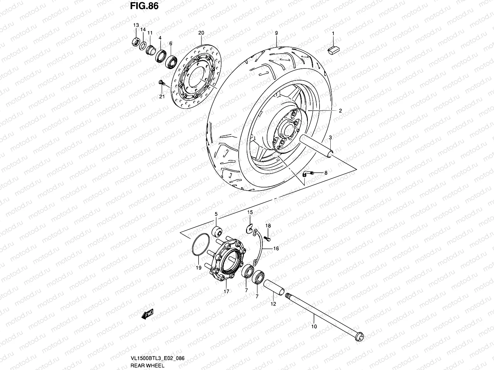 86 - REAR WHEEL
