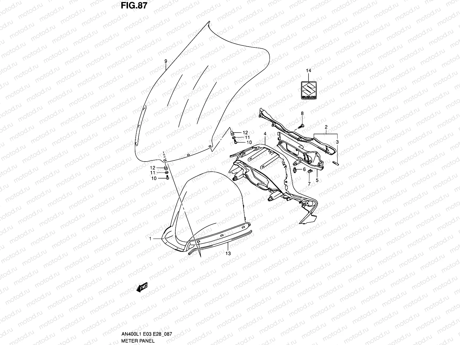 87 - METER PANEL (AN400L1 E03)