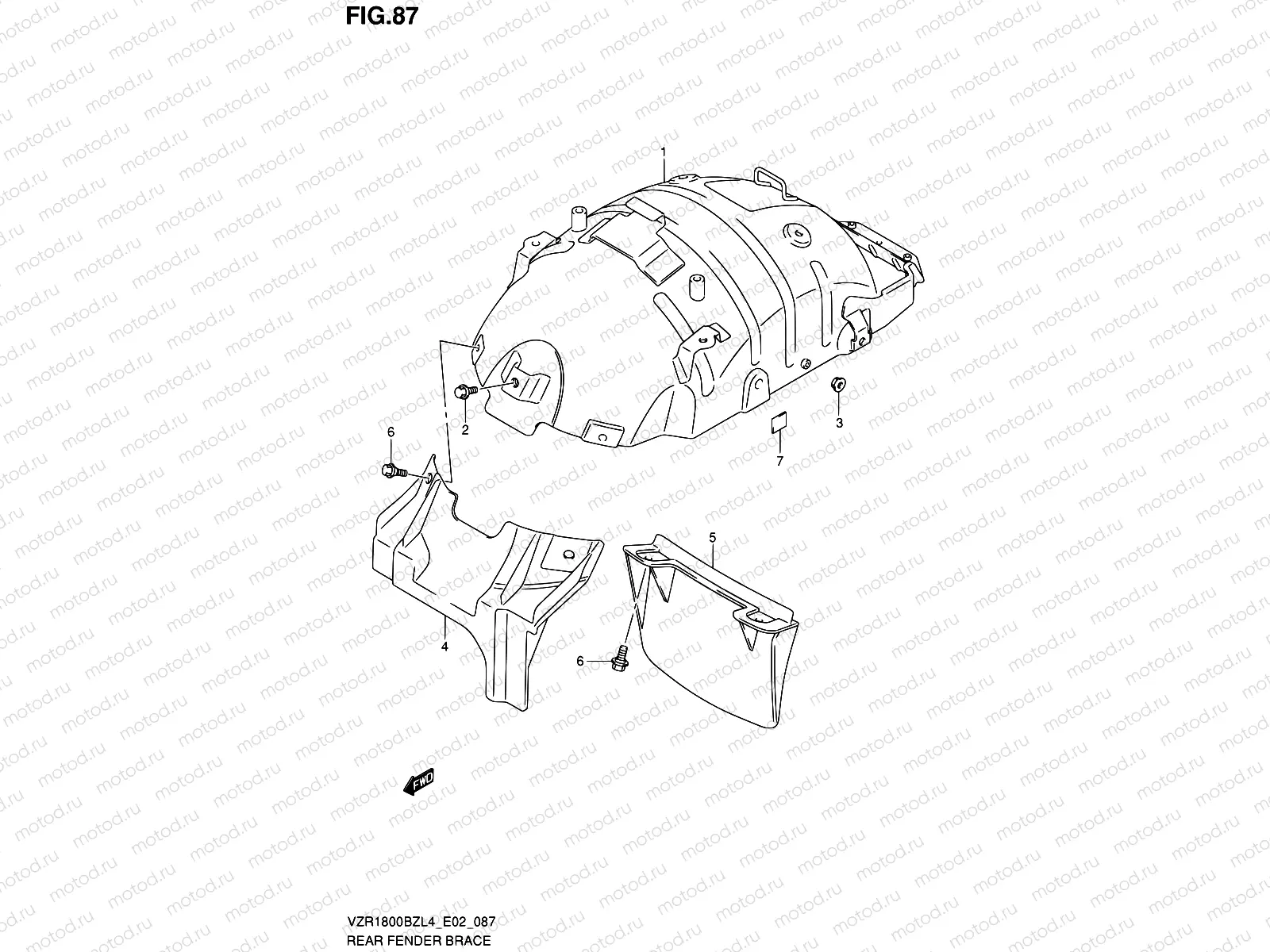 87 - REAR FENDER BRACE