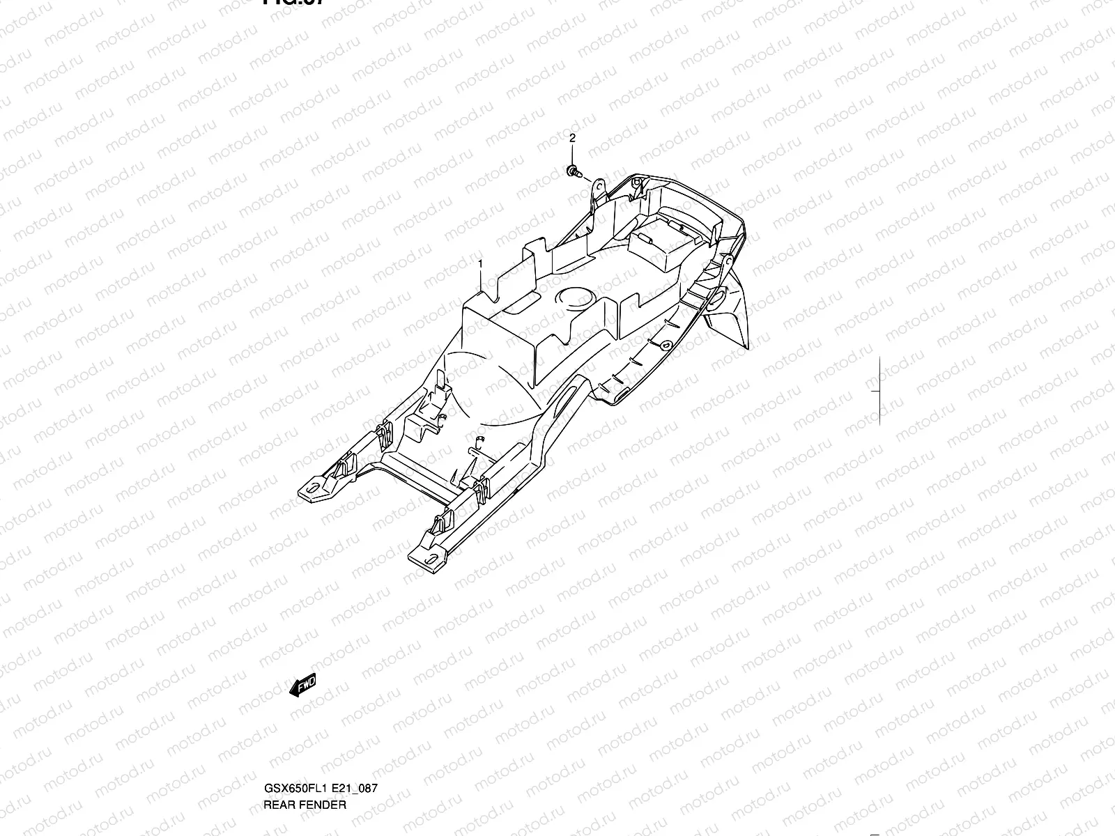 87 - REAR FENDER (GSX650FAL1 E21)