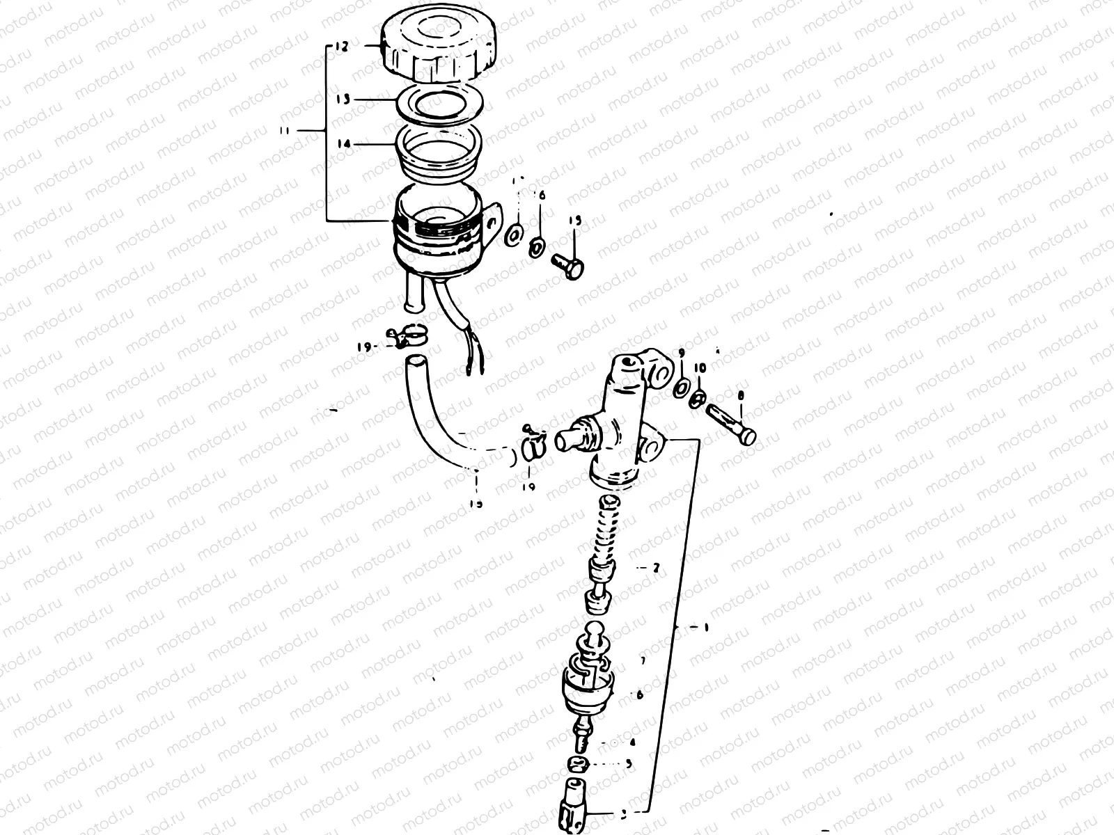 87 - REAR MASTER CYLINDER (GSX1100ET, GSX1100T)
