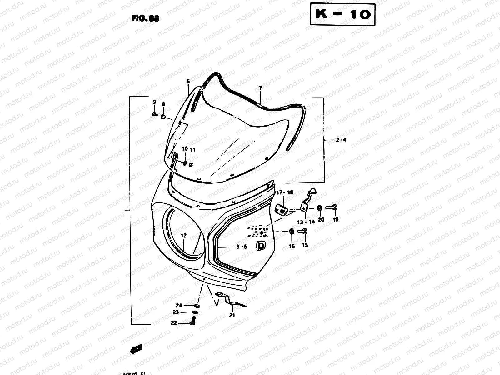 88 - COWLING (GS450SD E06, E15, E24, E34, E39)