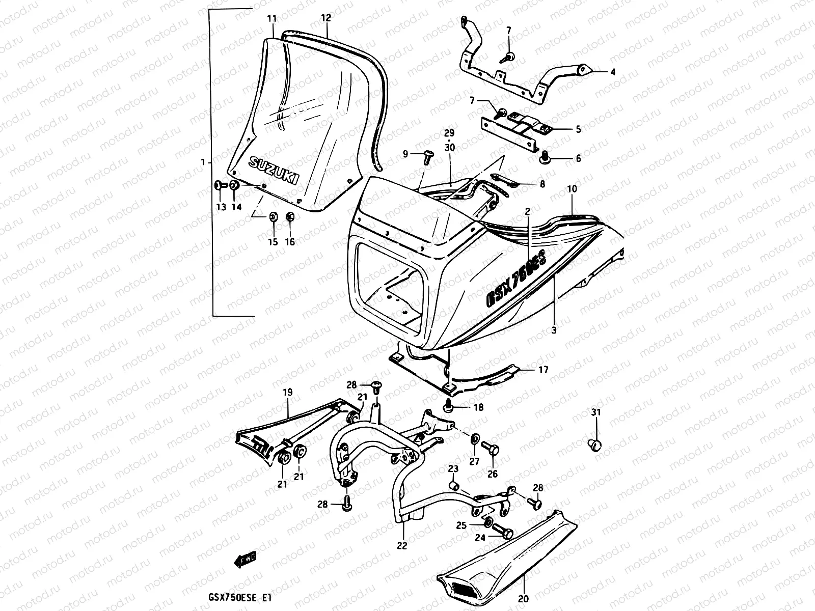 88 - COWLING (GSX750ESE)