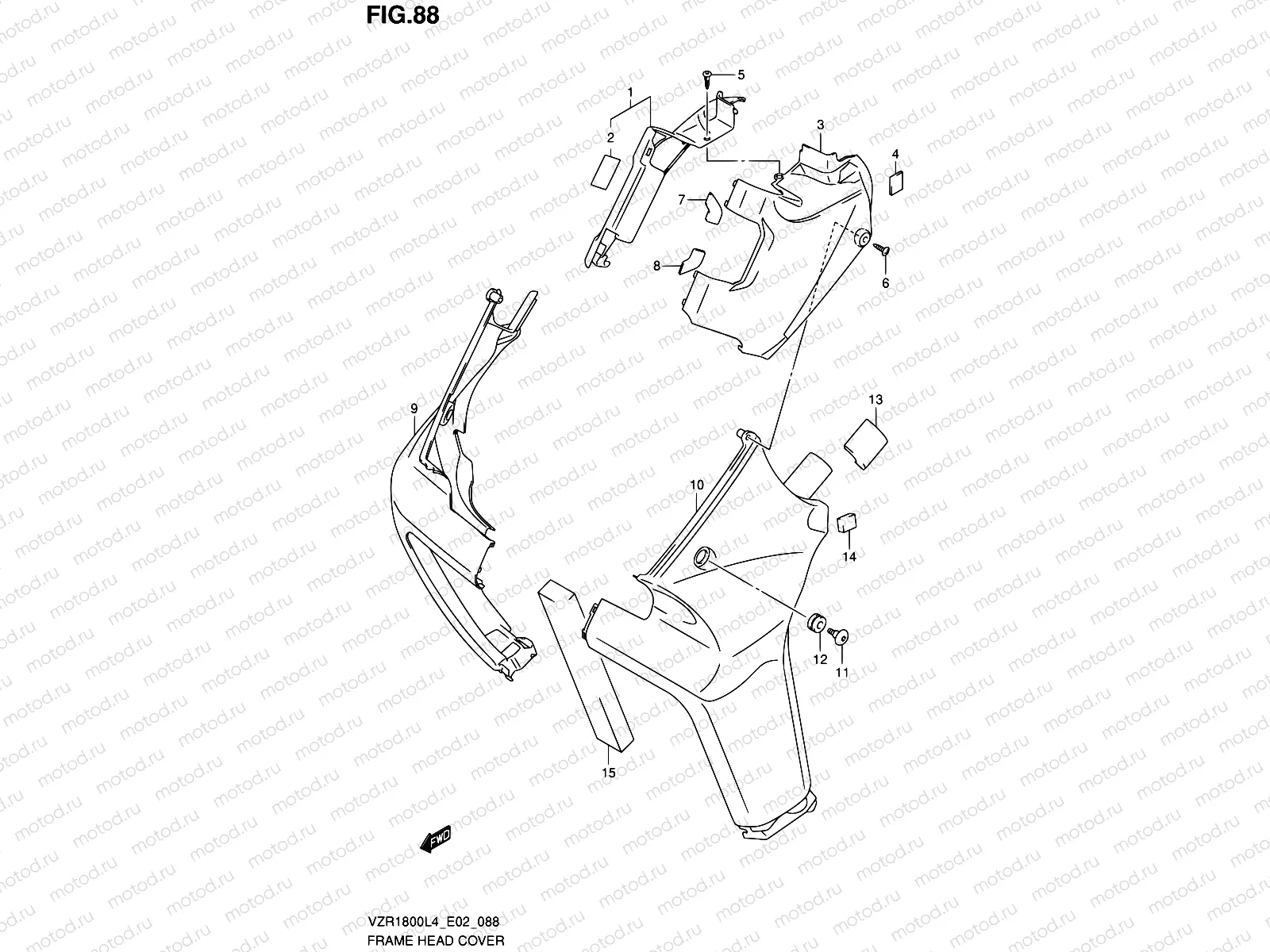 88 - FRAME HEAD COVER (VZR1800UFL4 E19)