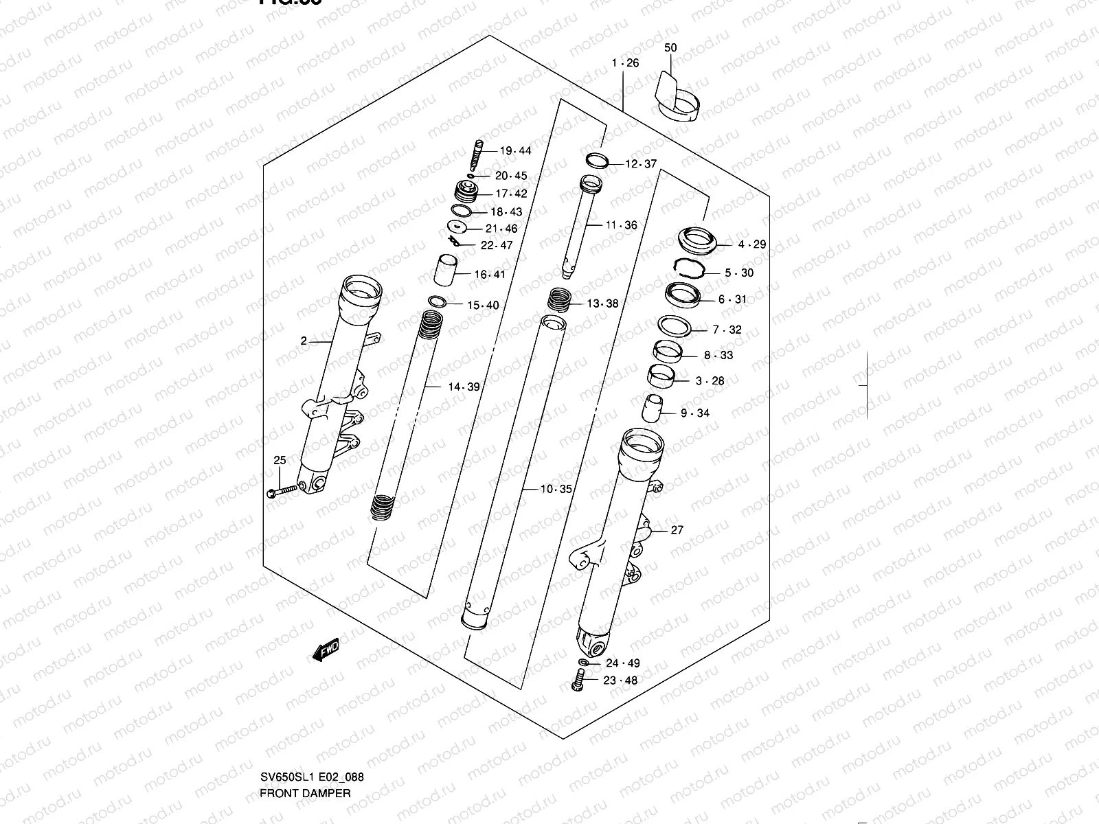 88 - FRONT DAMPER (SV650SUL1 E24)