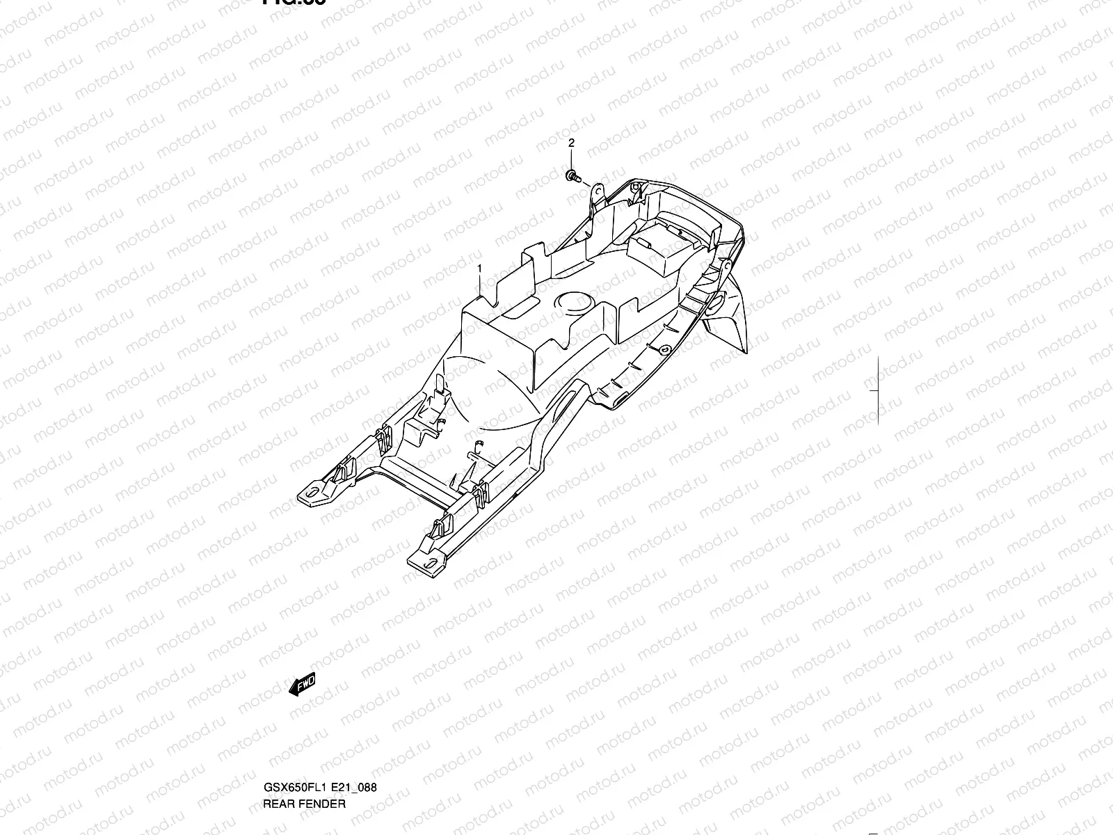 88 - REAR FENDER (GSX650FUAL1 E21)