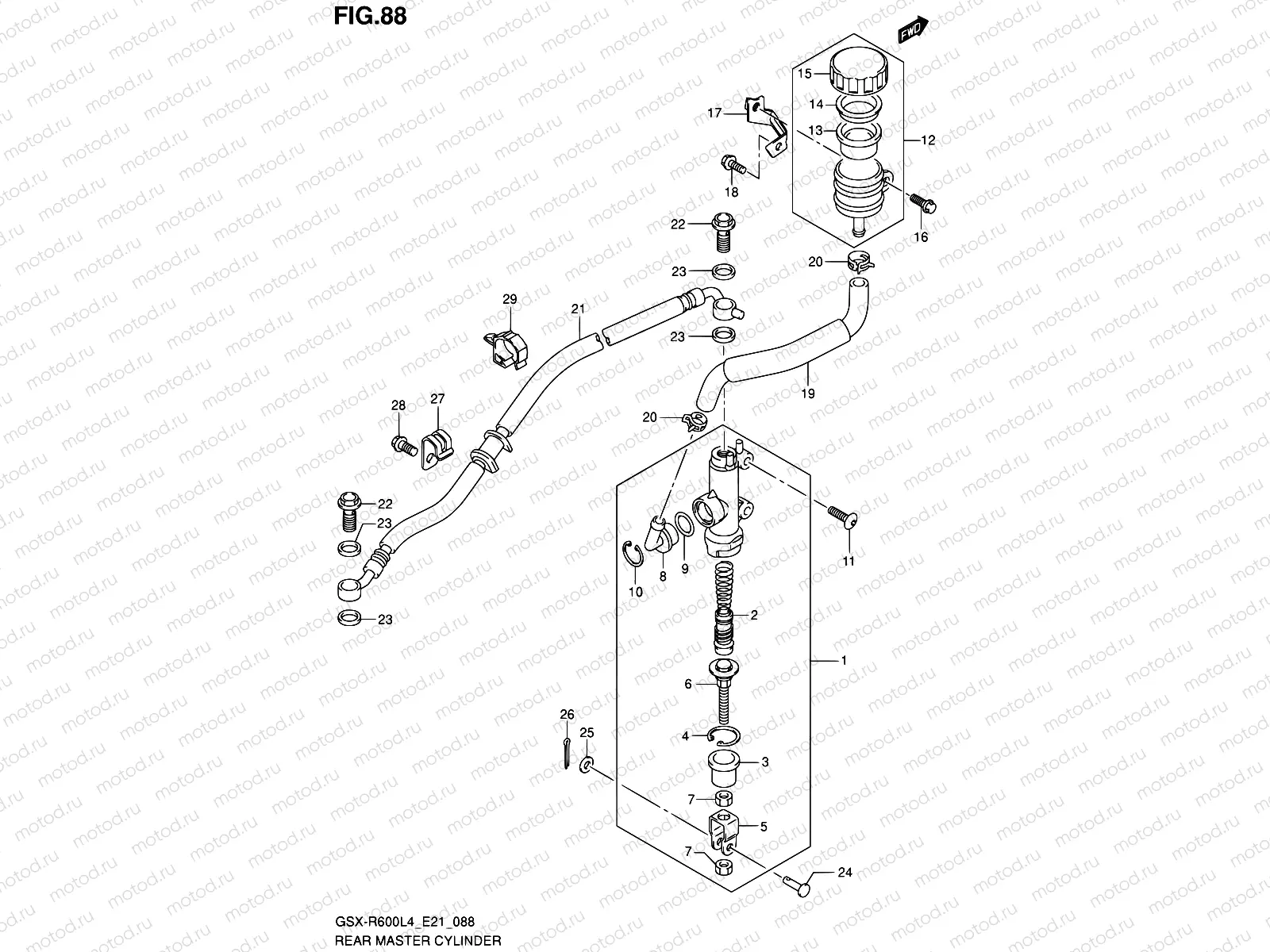 88 - REAR MASTER CYLINDER