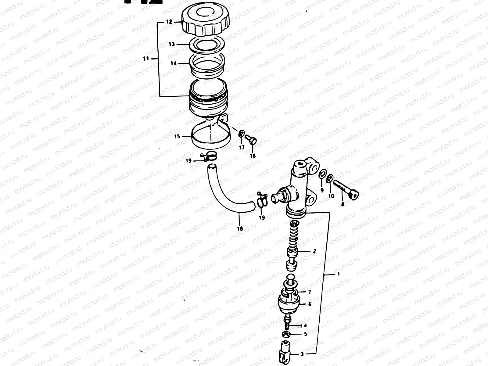 88 - REAR MASTER CYLINDER (GSX1100EX, GSX1100X)