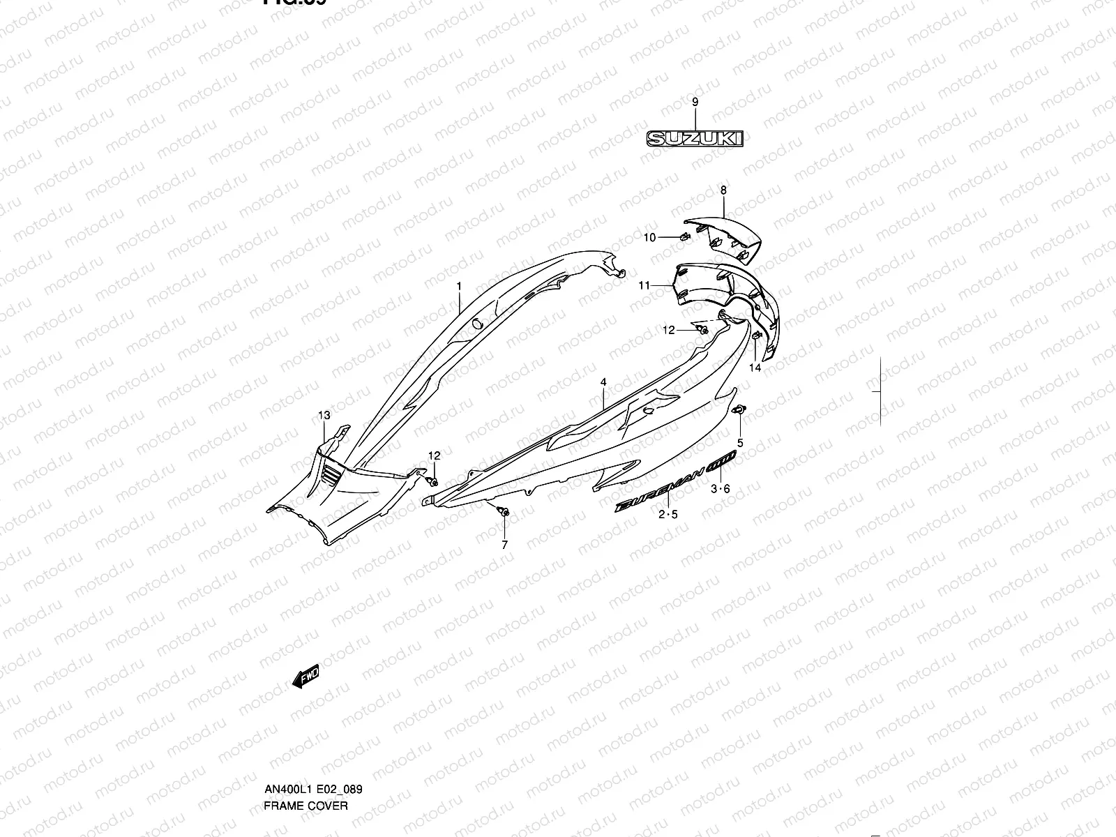 89 - FRAME COVER (AN400ZAL1 E19)