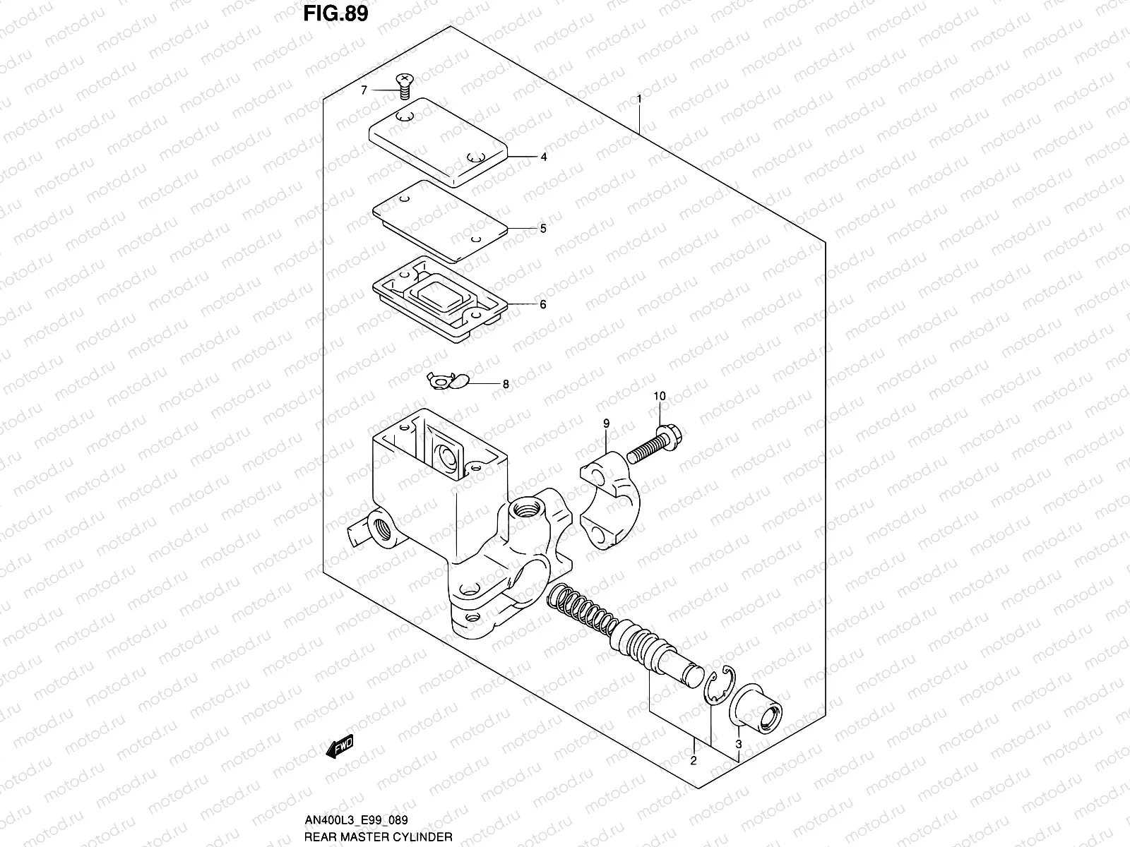 89 - REAR MASTER CYLINDER