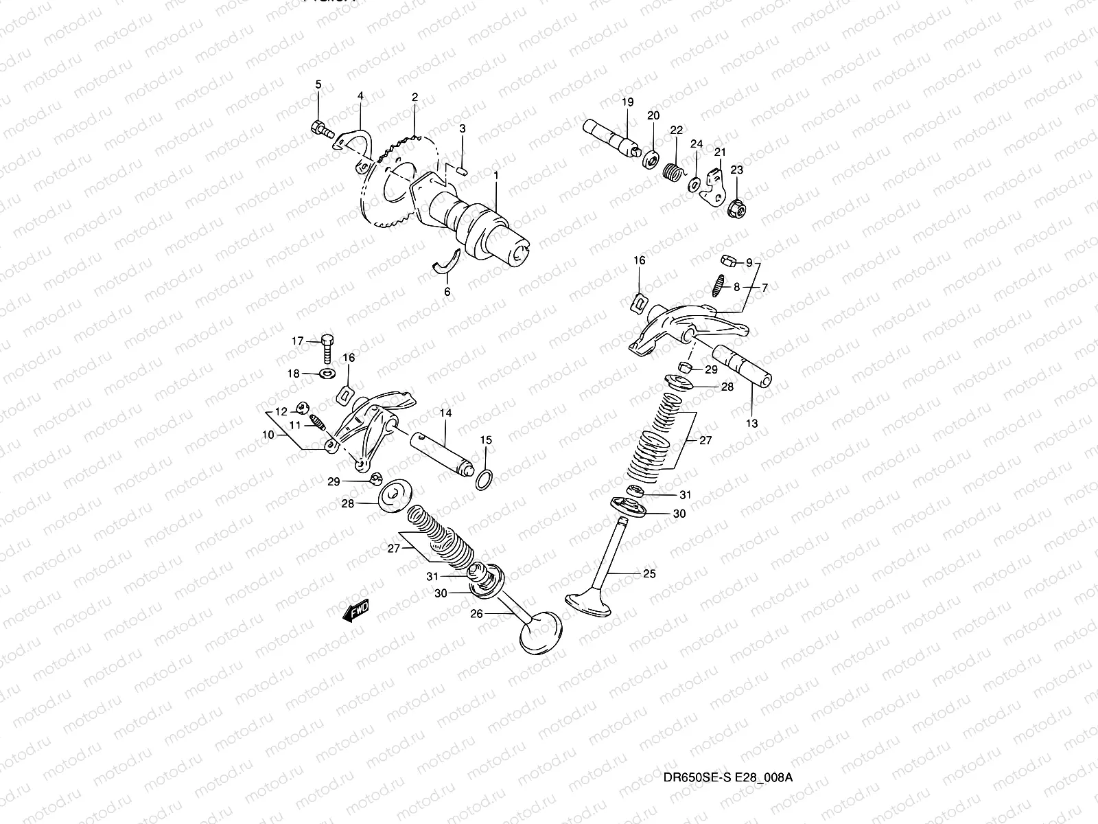 8A - CAM SHAFT - VALVE (MODEL R/S)