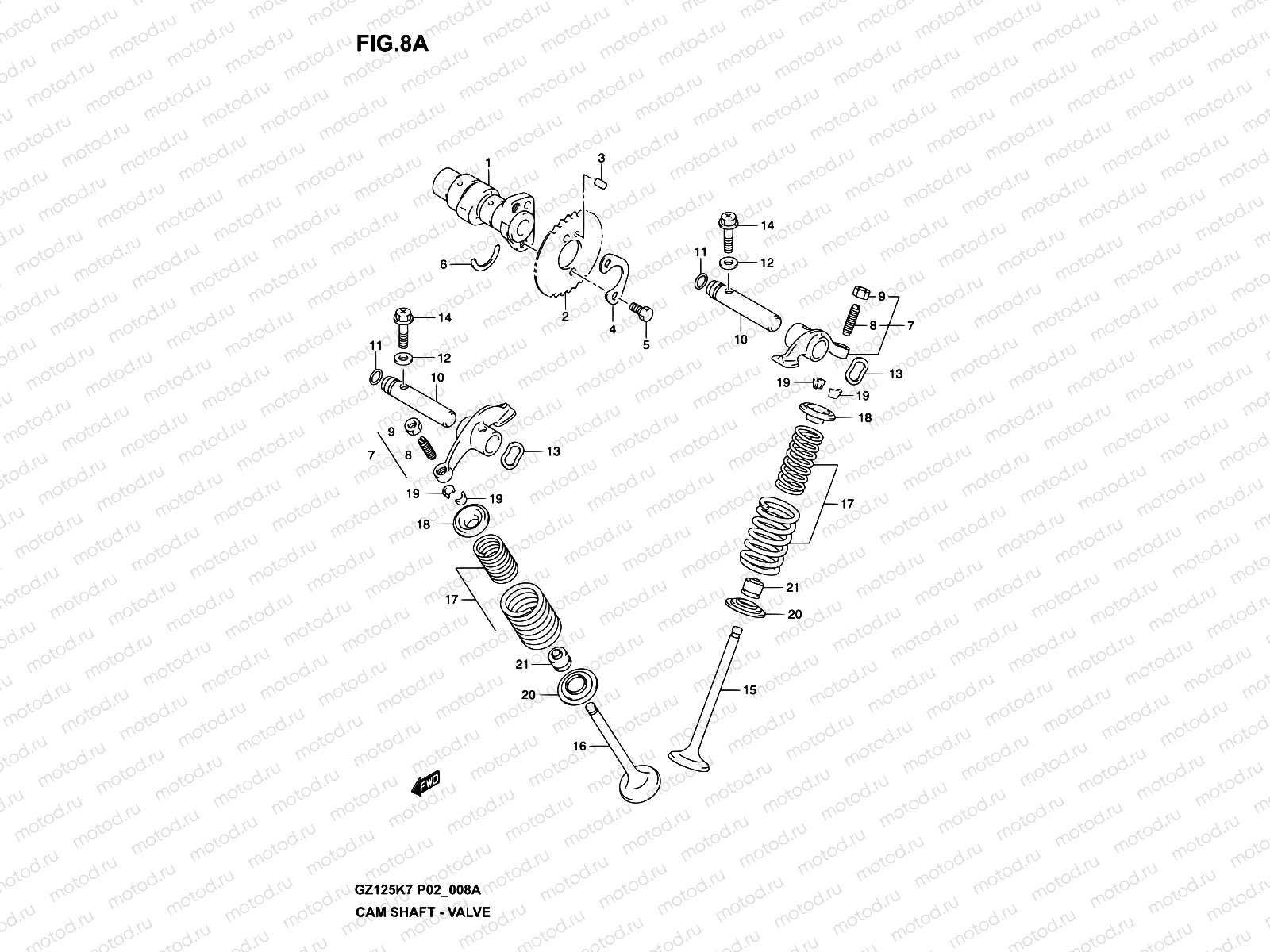 8A - CAMSHAFT-VALVE (MODEL K4/K5/K6/K7)