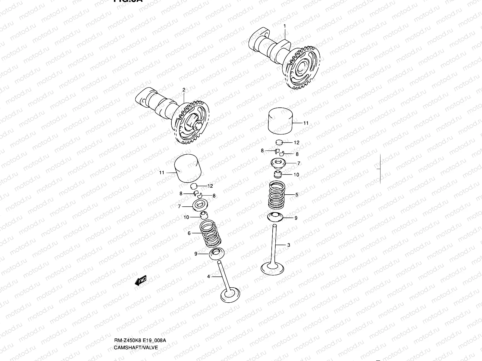 8A - CAMSHAFT - VALVE (RM-Z450L1)