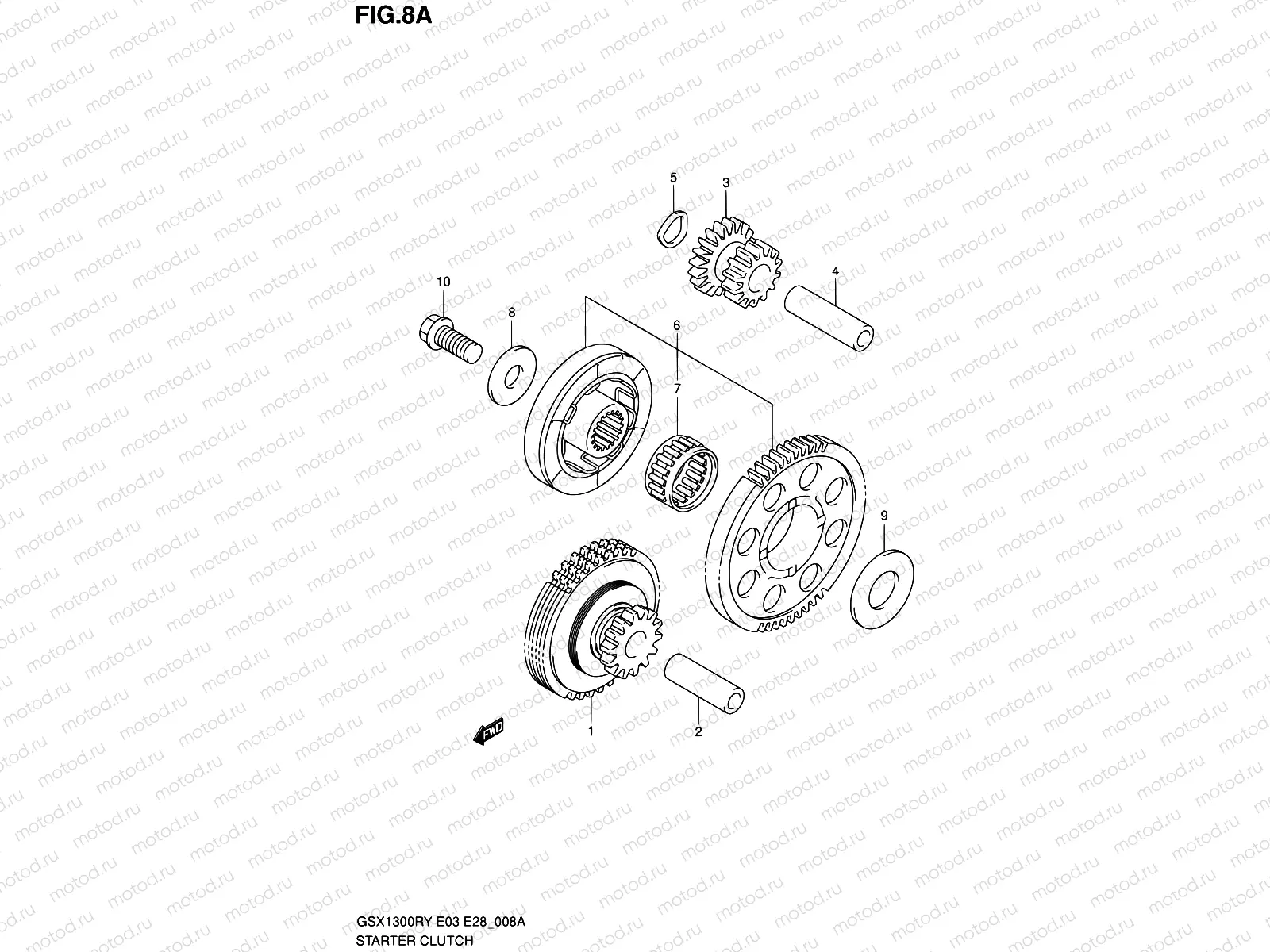 8A - STARTER CLUTCH (MODEL K3)