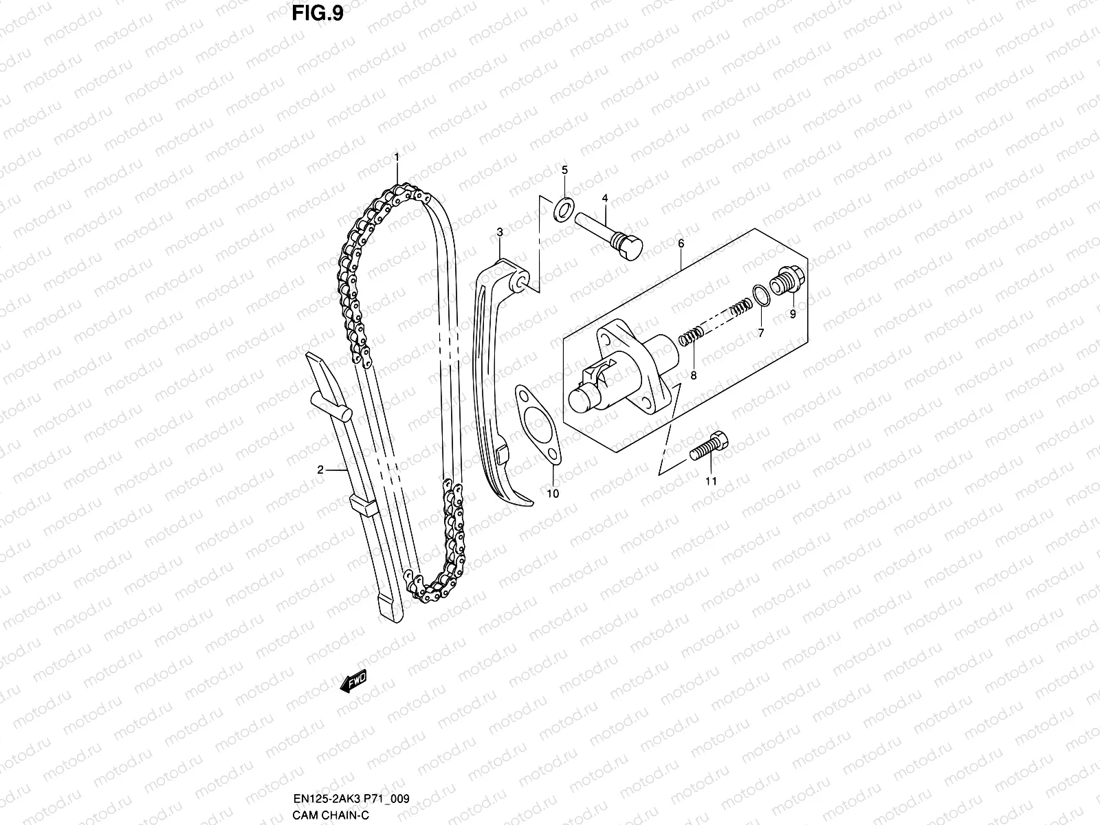 9 - CAM CHAIN (EN125-2AK3/K7/K8)