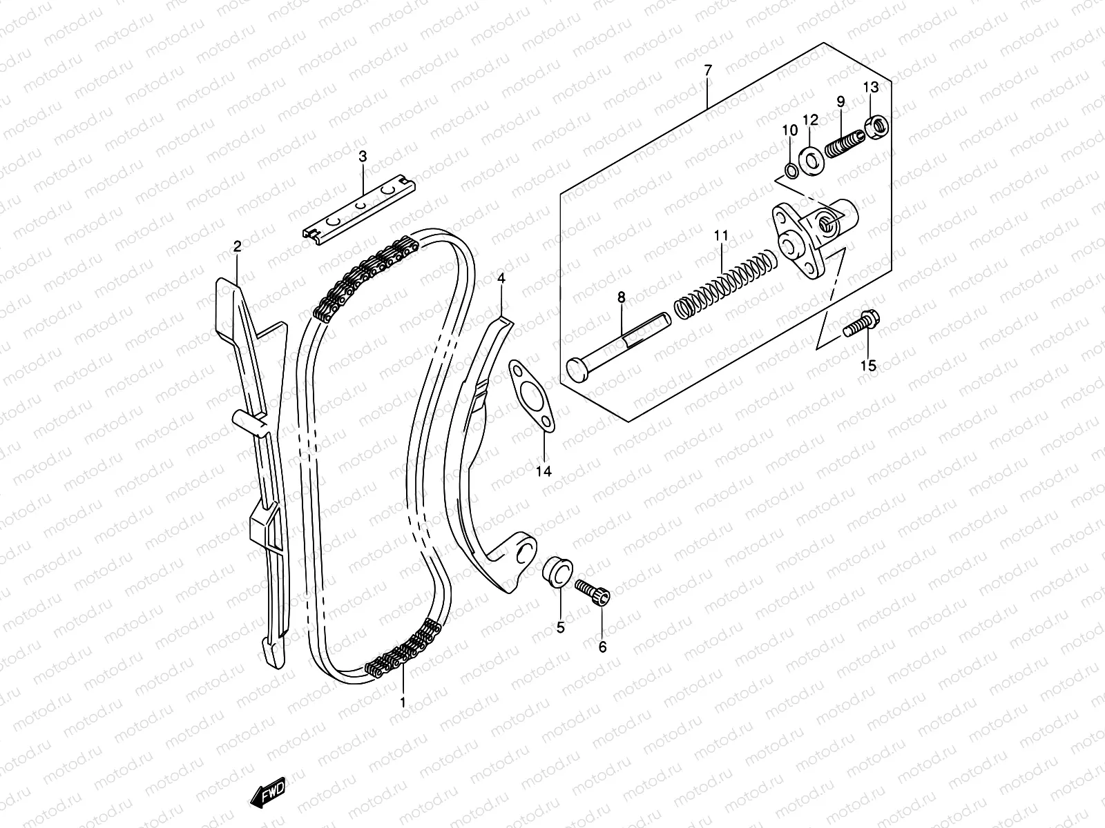 9 - CAM CHAIN (MODEL K5/K6)