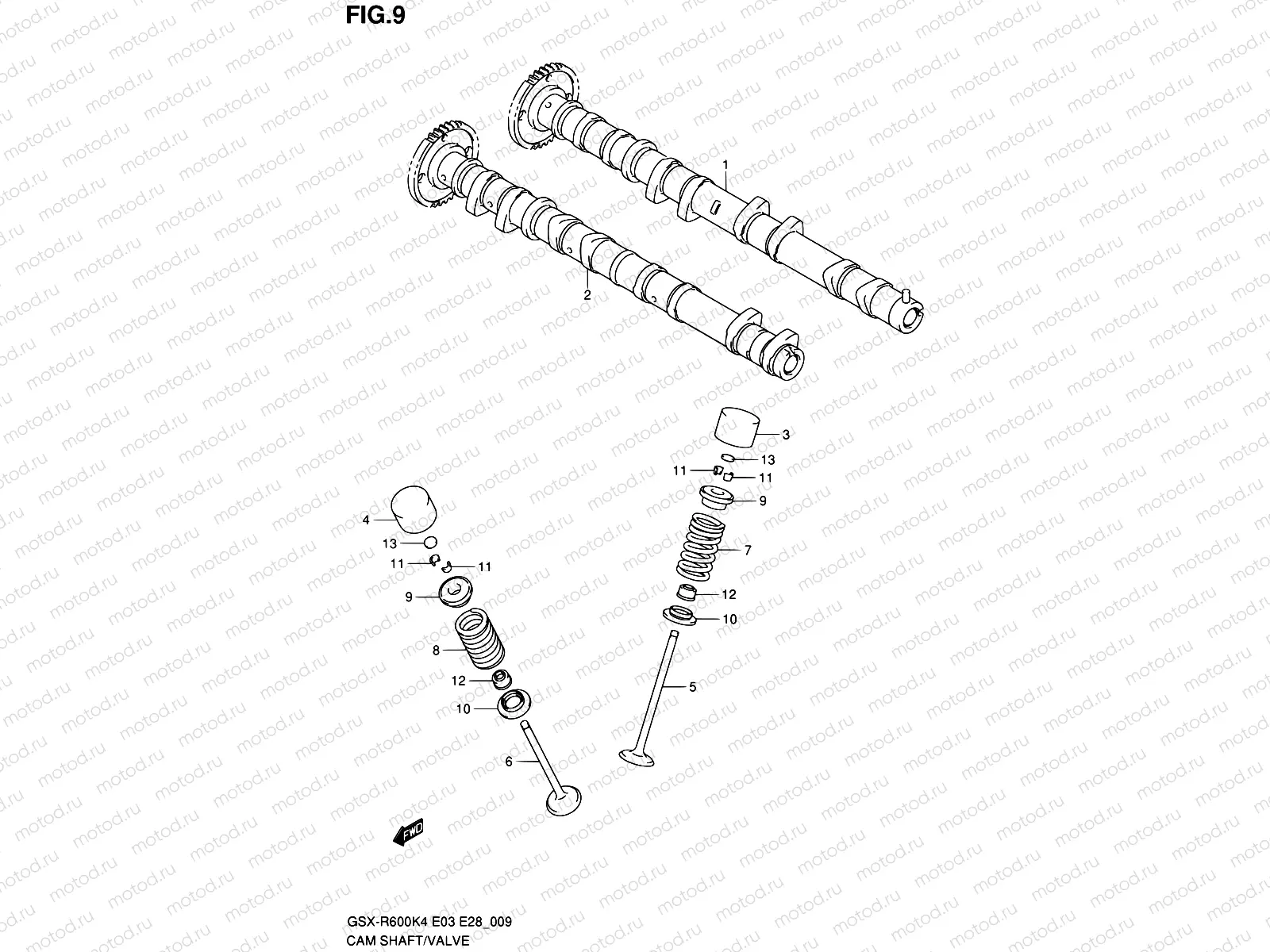 9 - CAM SHAFT - VALVE