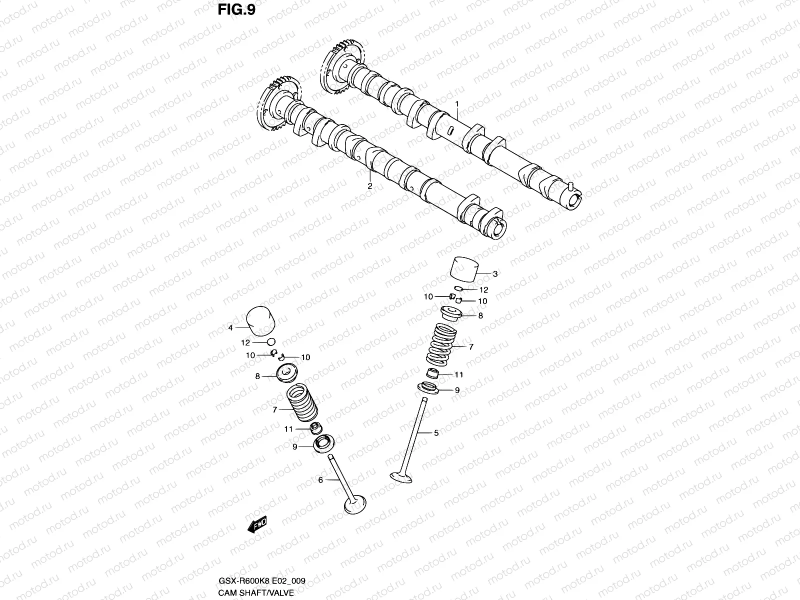 9 - CAM SHAFT - VALVE
