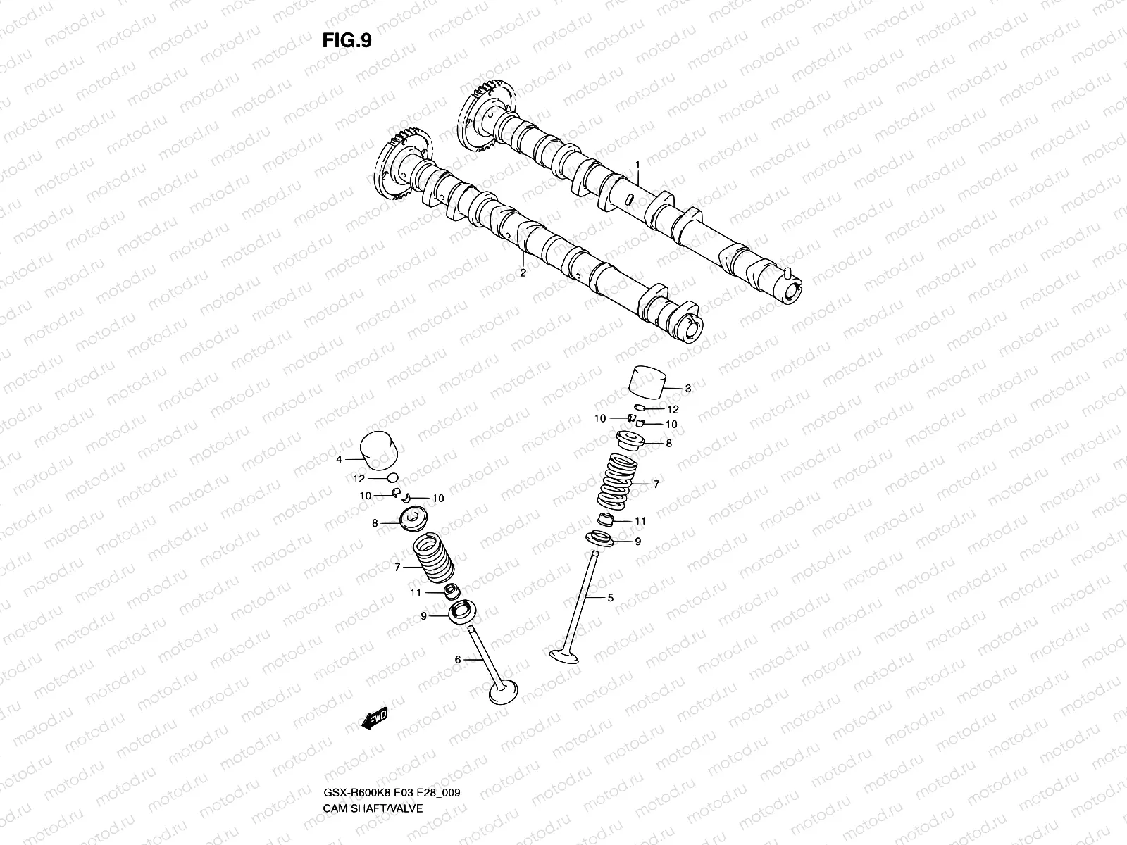 9 - CAM SHAFT - VALVE