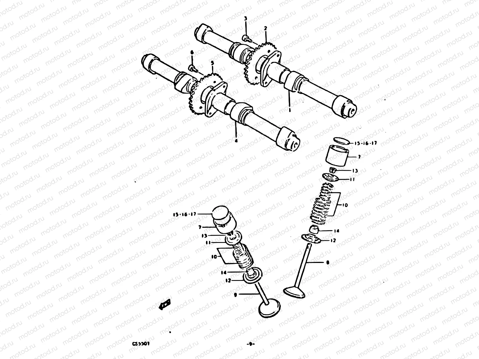 9 - CAM SHAFT - VALVE