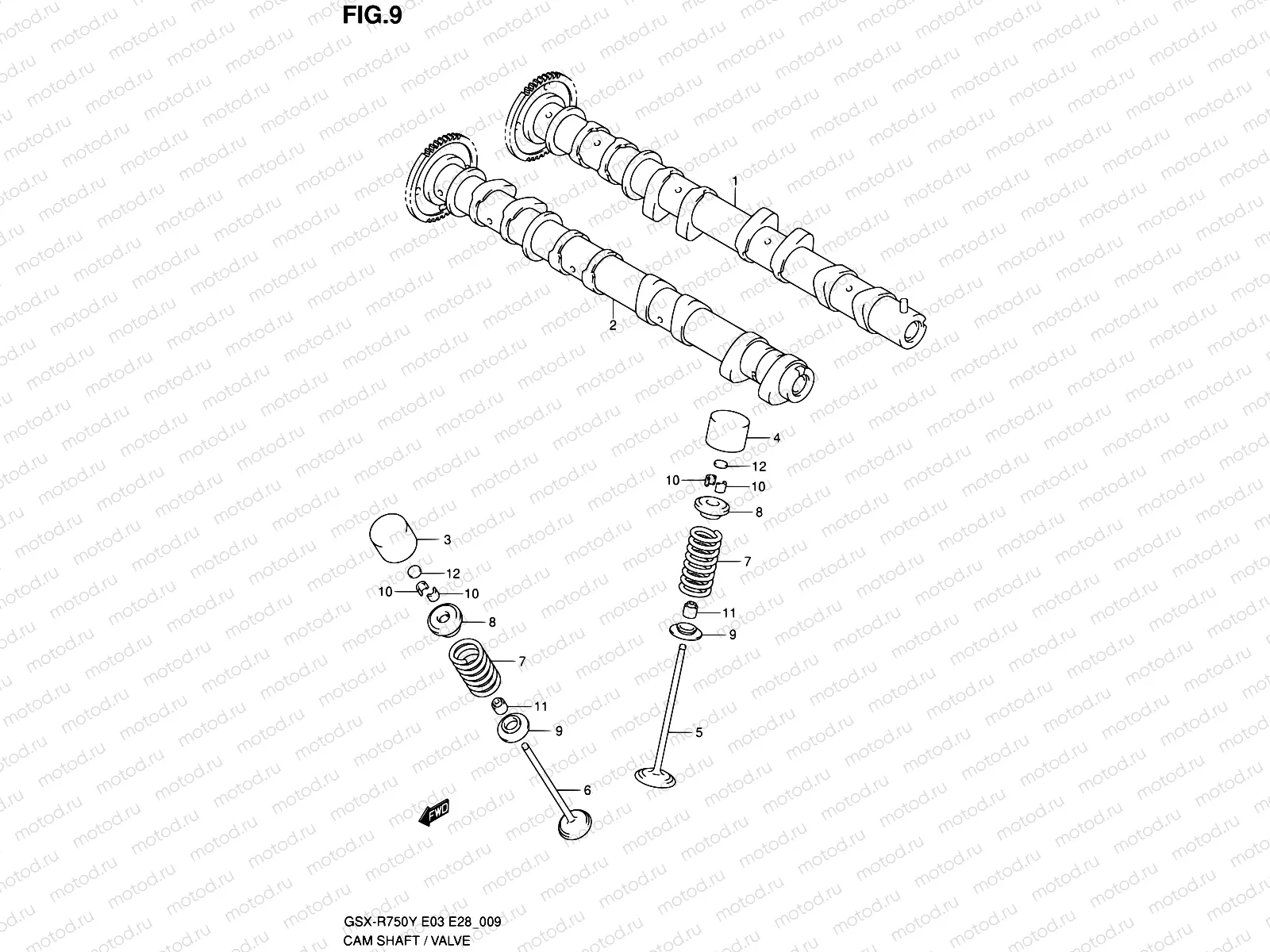 9 - CAM SHAFT - VALVE