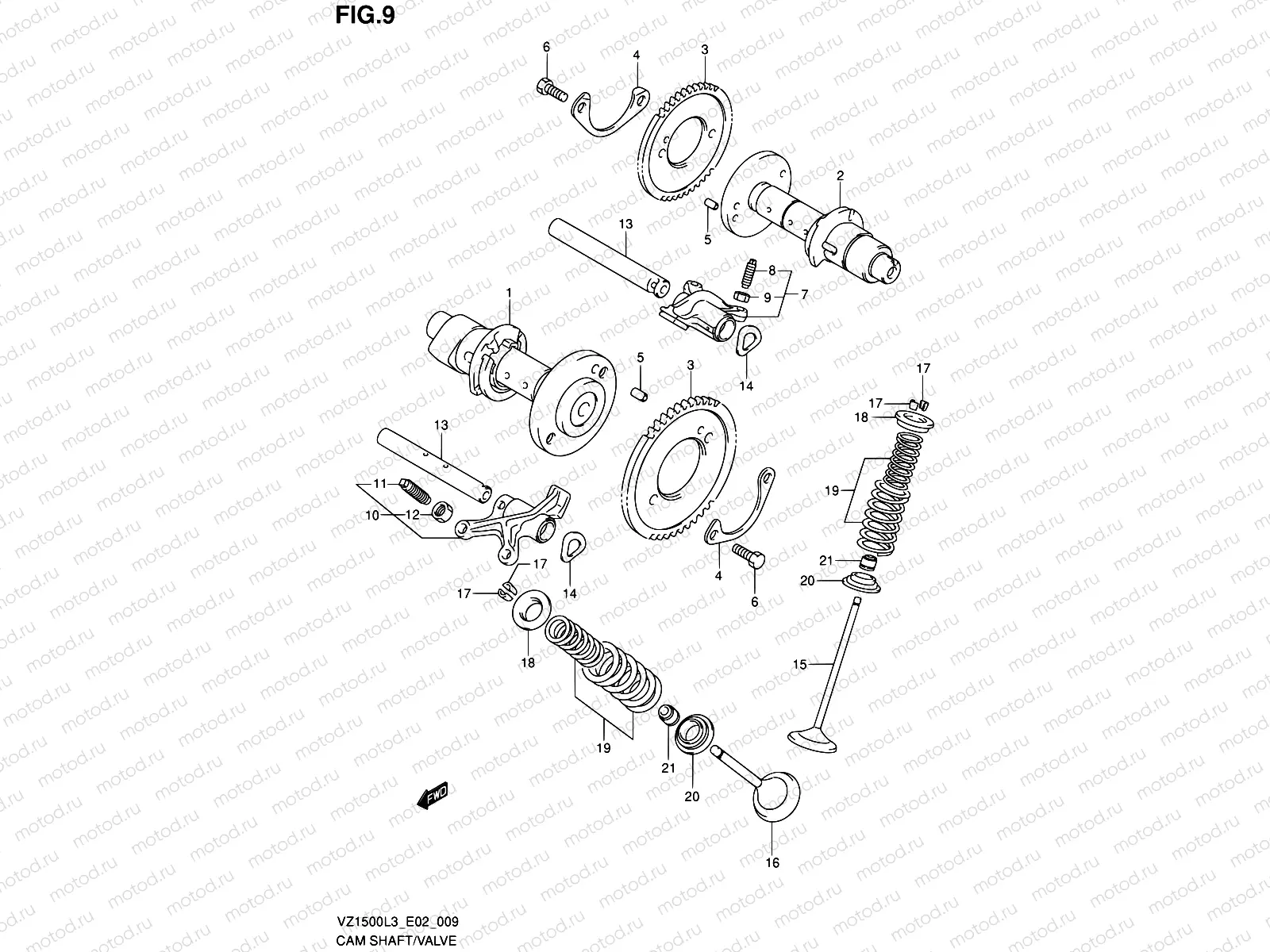 9 - CAM SHAFT/VALVE