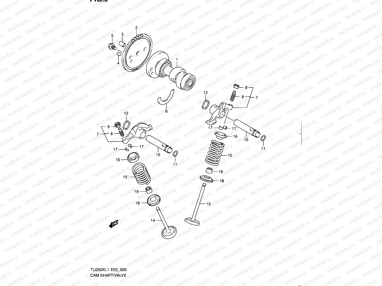 9 - CAMSHAFT - VALVE