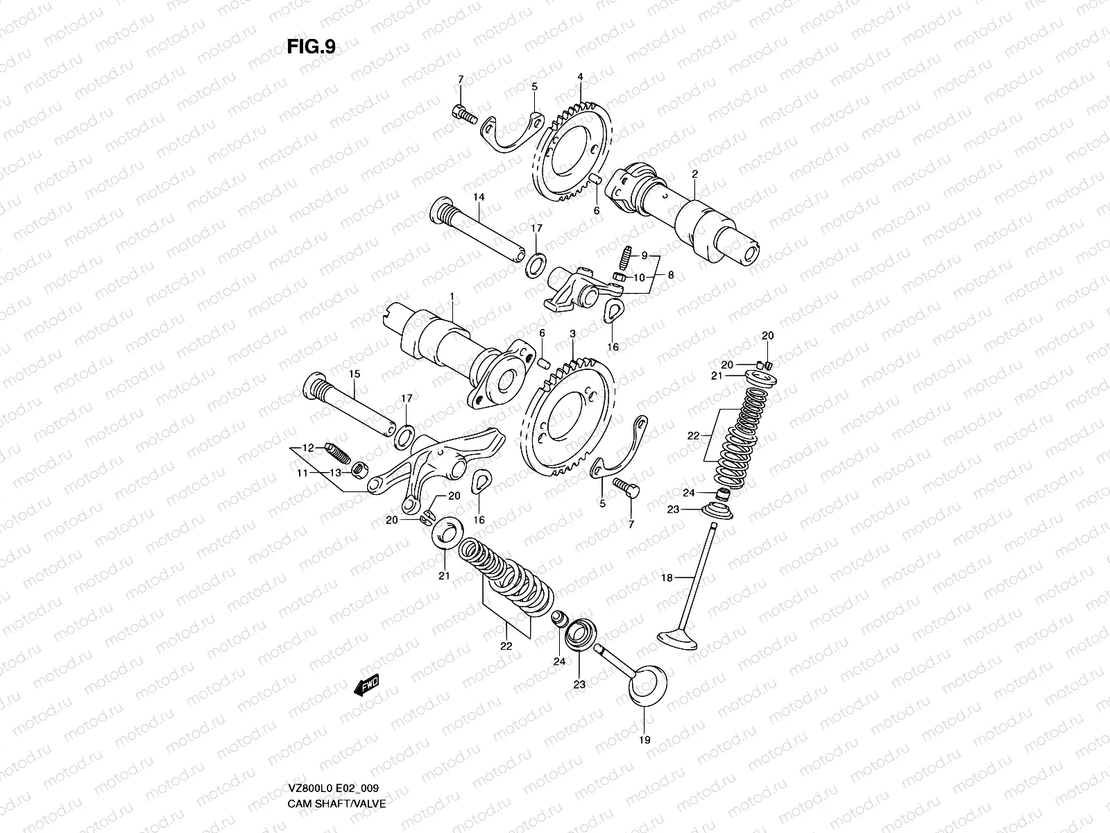 9 - CAMSHAFT - VALVE