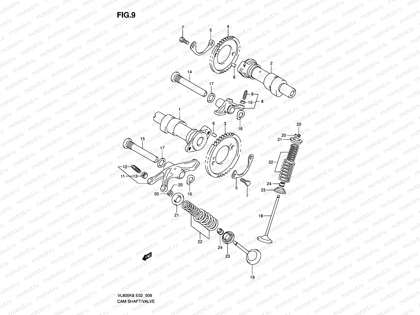 9 - CAMSHAFT - VALVE