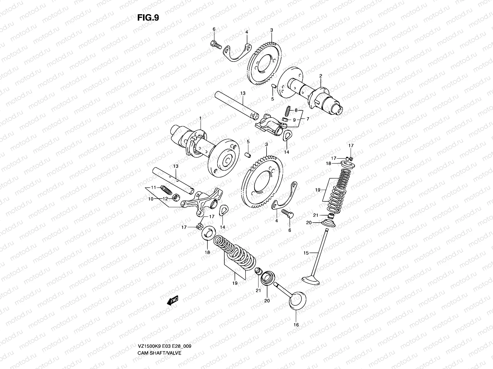 9 - CAMSHAFT - VALVE
