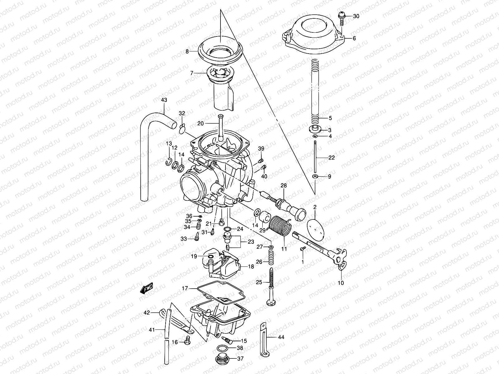 9 - CARBURETOR (MODEL L/M,MODEL N/P/R E24)