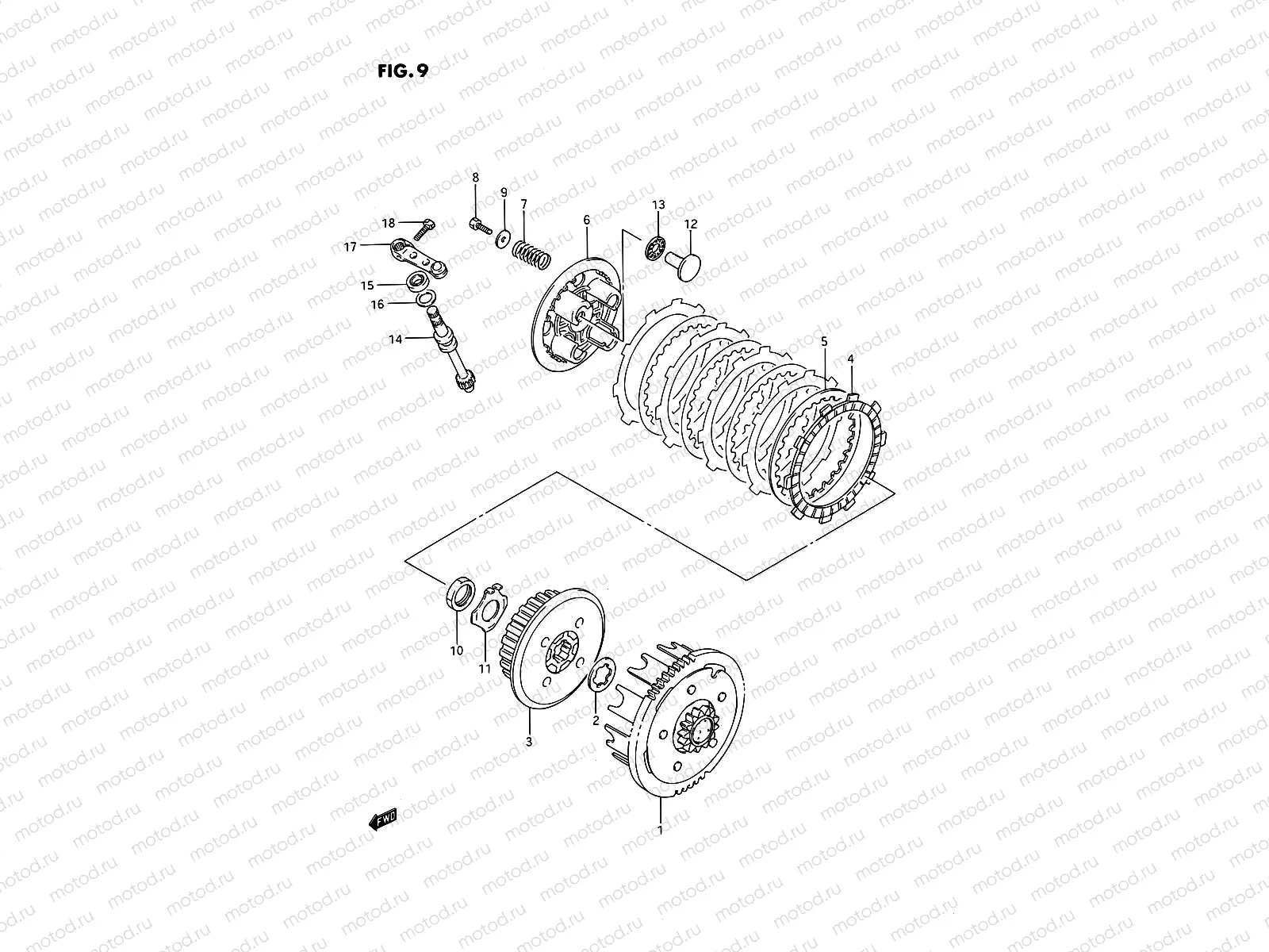 9 - CLUTCH (MODEL G/H)