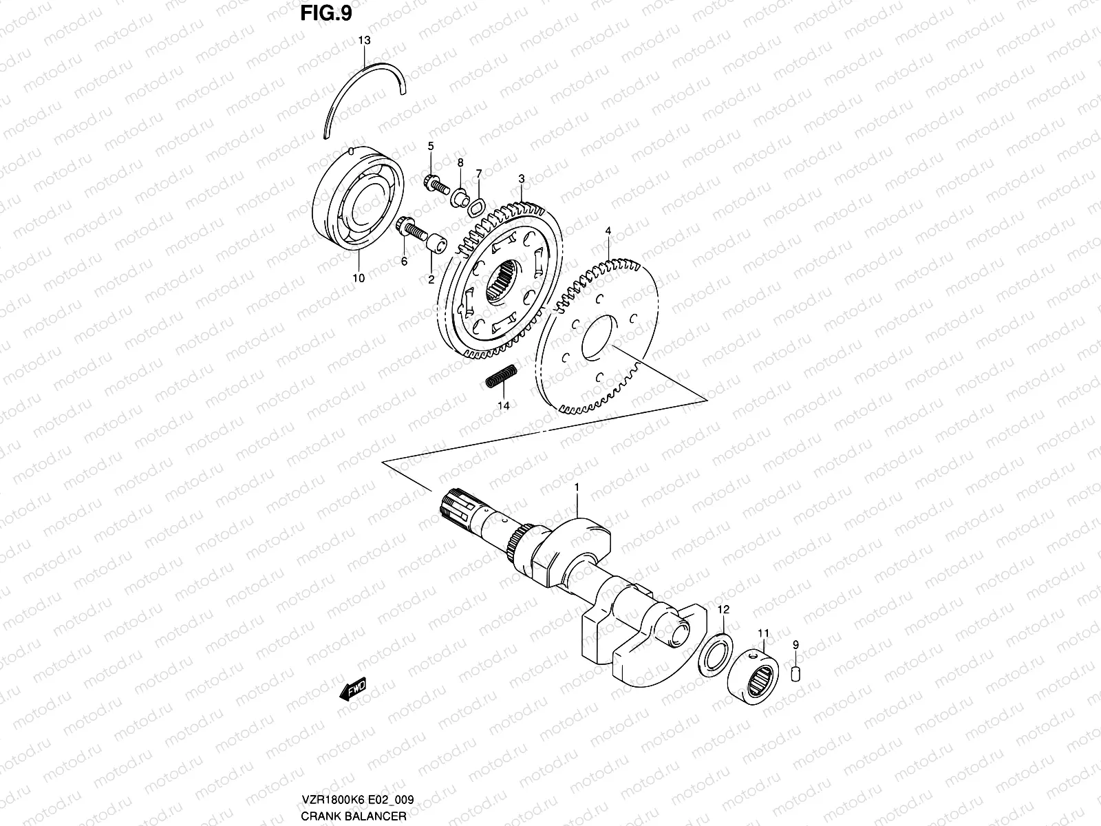 9 - CRANK BALANCER (MODEL K6/K7/K8/K9)