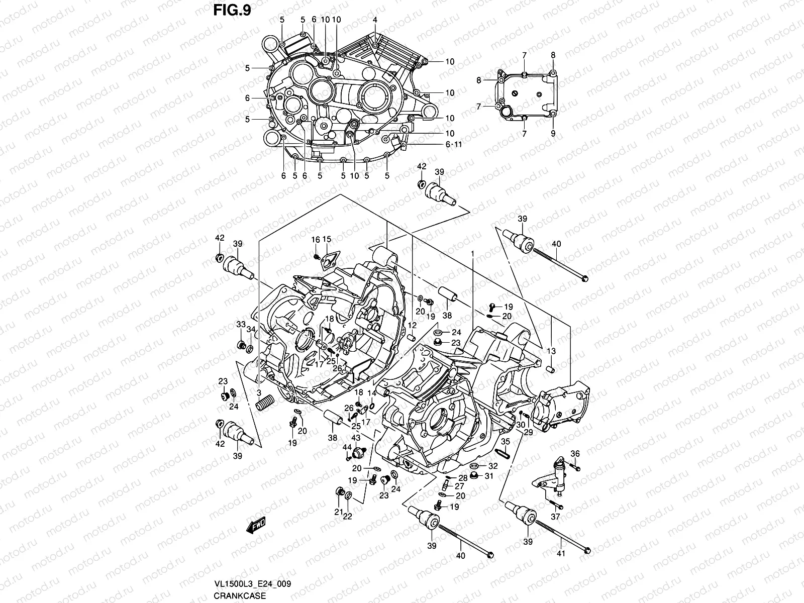9 - CRANKCASE (VL1500BL3 E24)