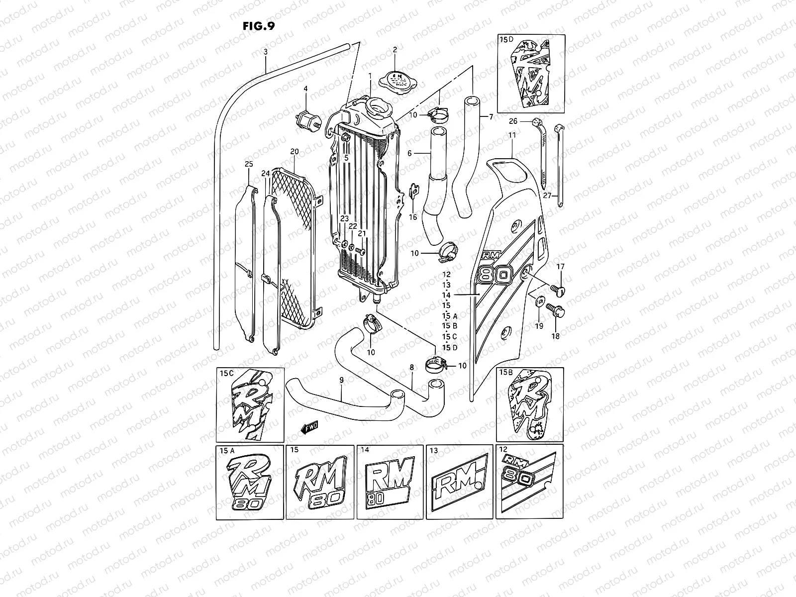 9 - RADIATOR (MODEL G/H/J/K/L/M/N/P)