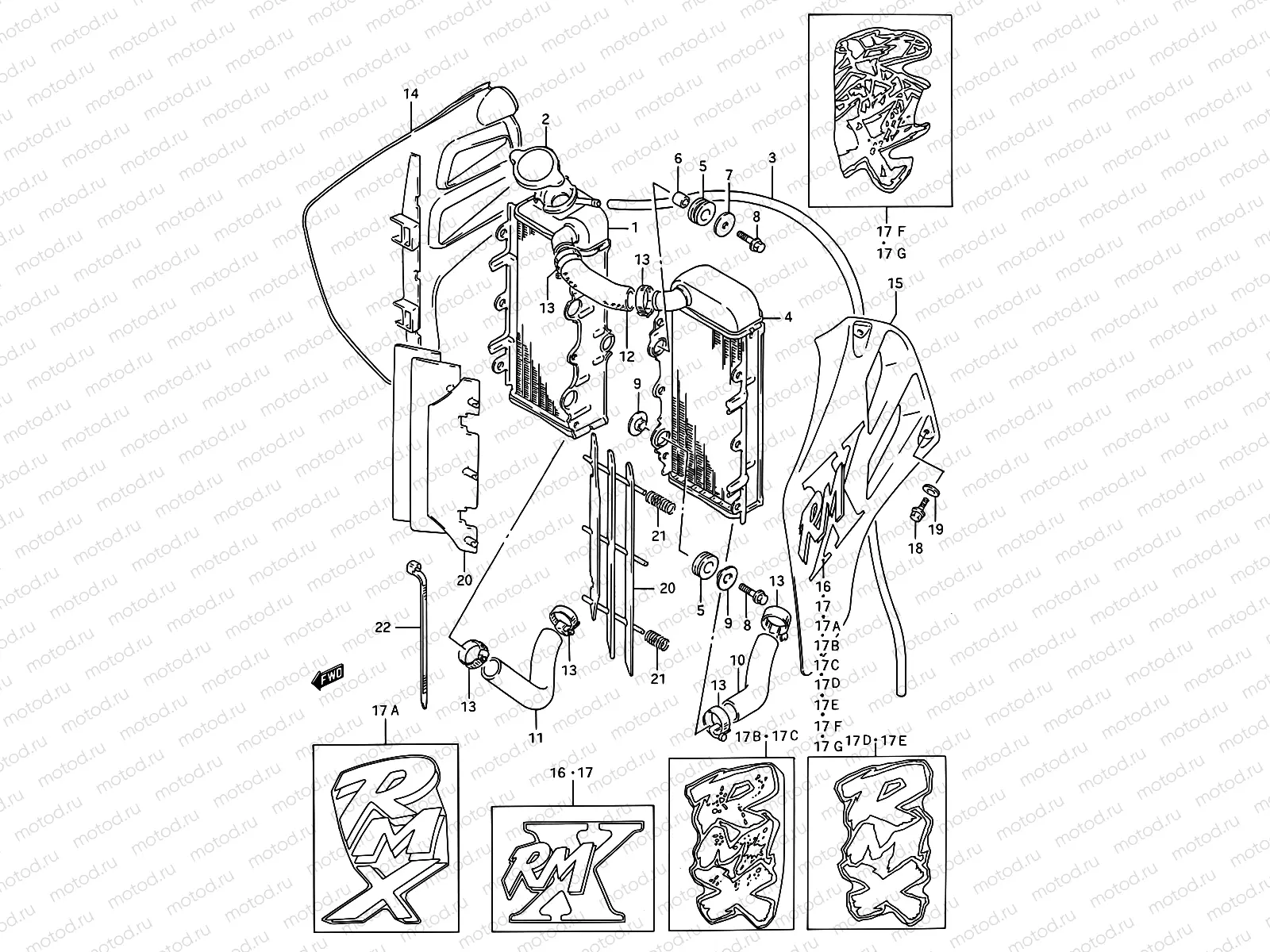 9 - RADIATOR (MODEL K/L/M/N/P)