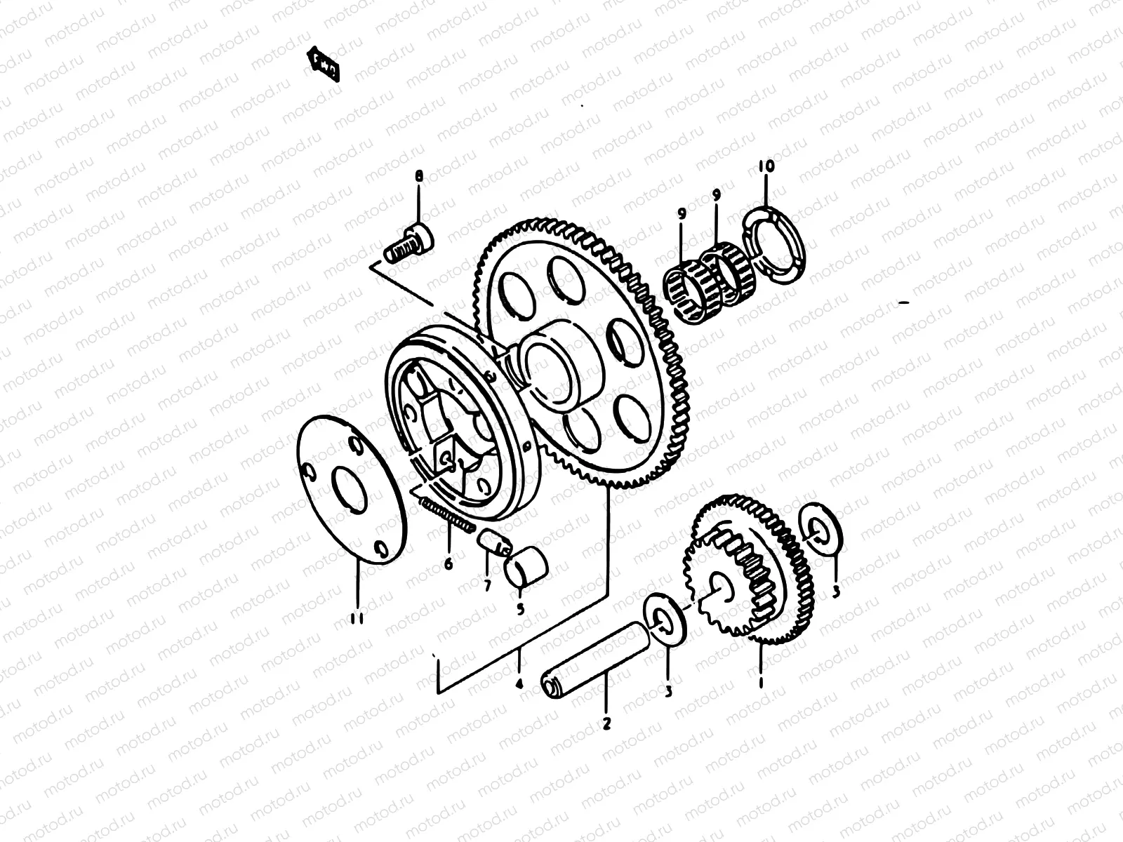 9 - STARTER CLUTCH