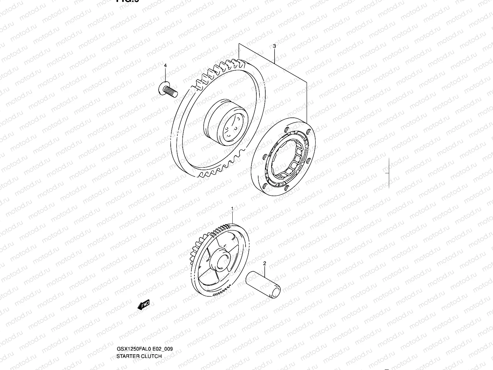 9 - STARTER CLUTCH