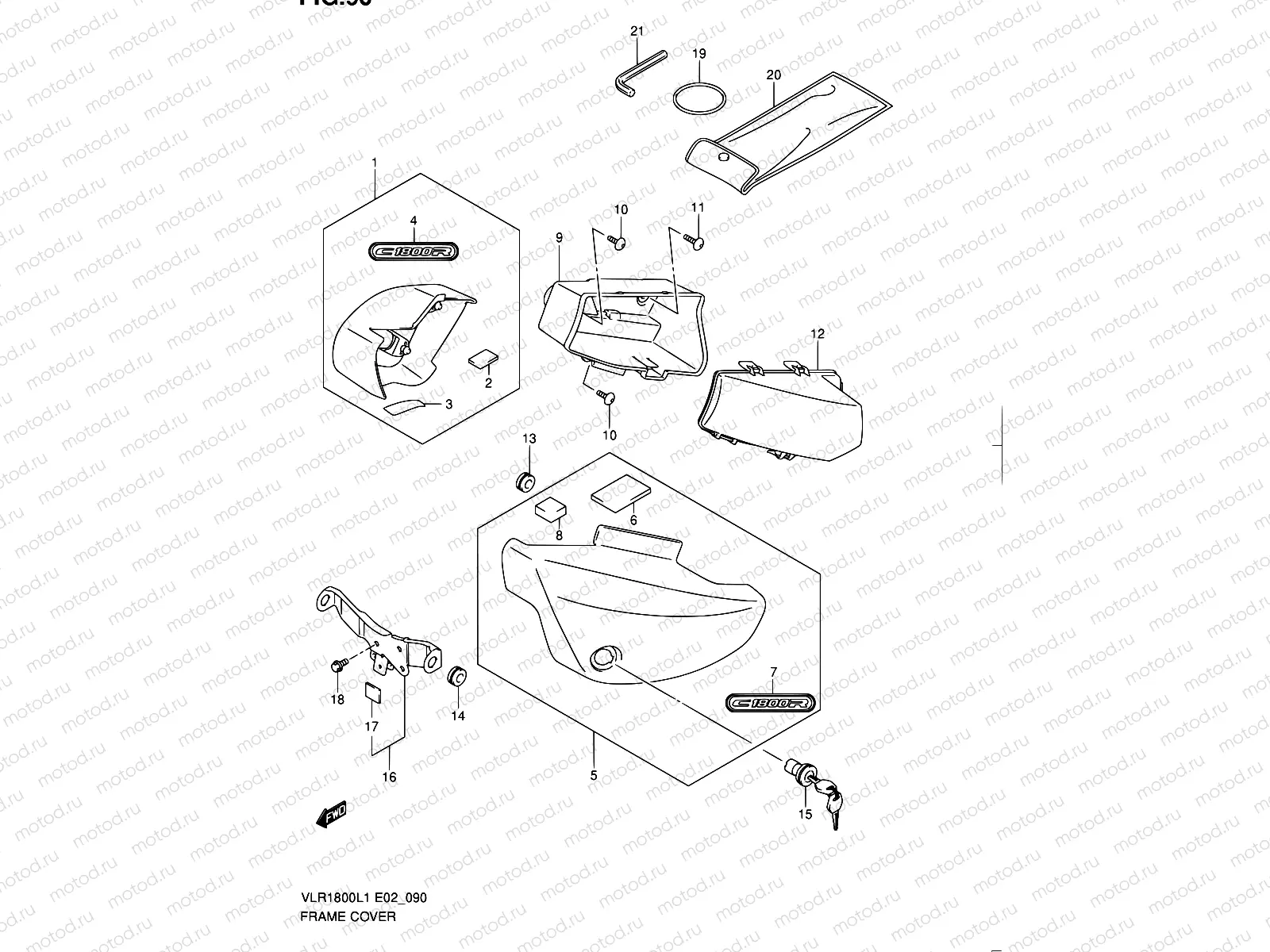 90 - FRAME COVER (VLR1800TL1 E19)