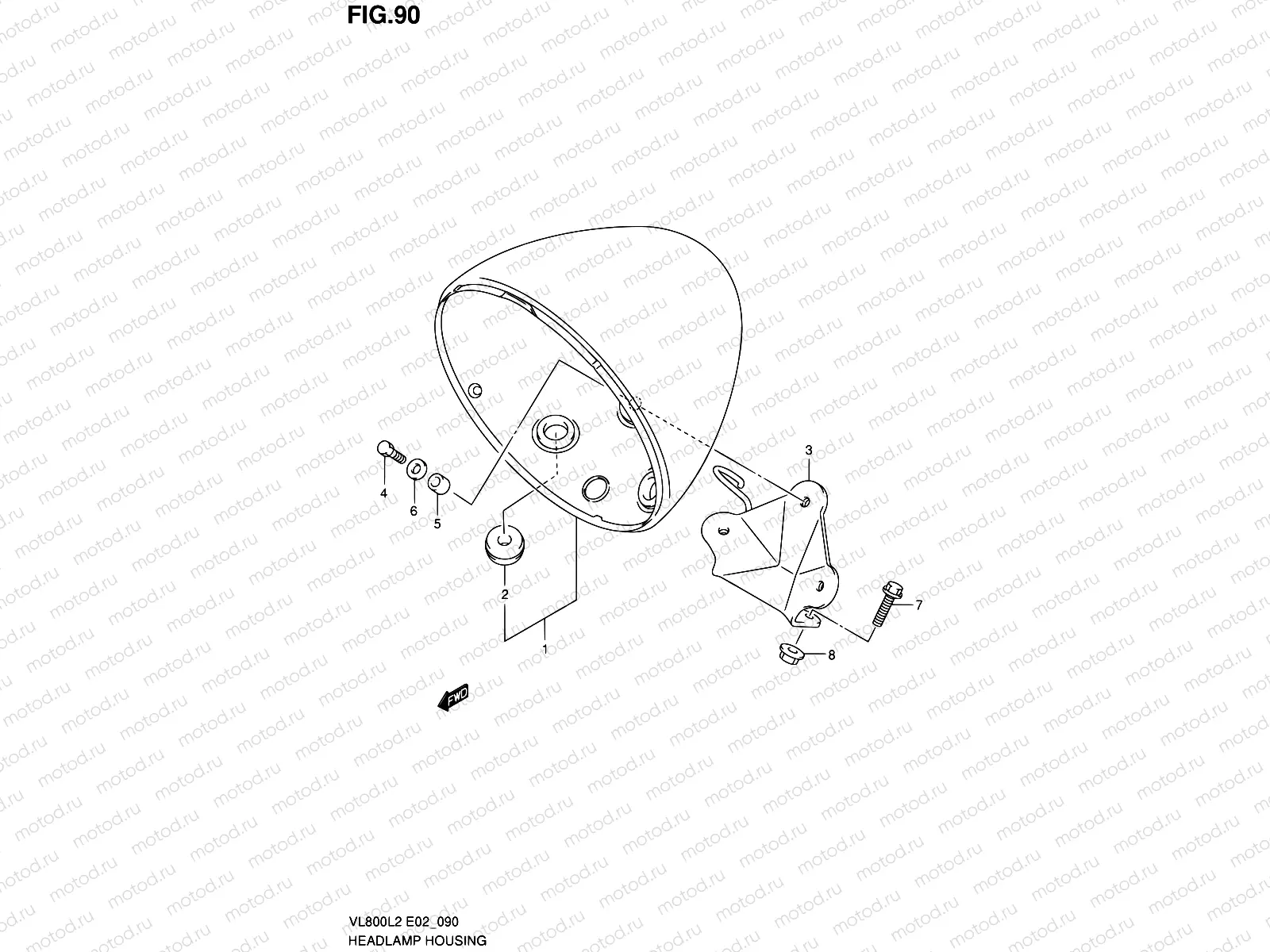 90 - HEADLAMP HOUSING