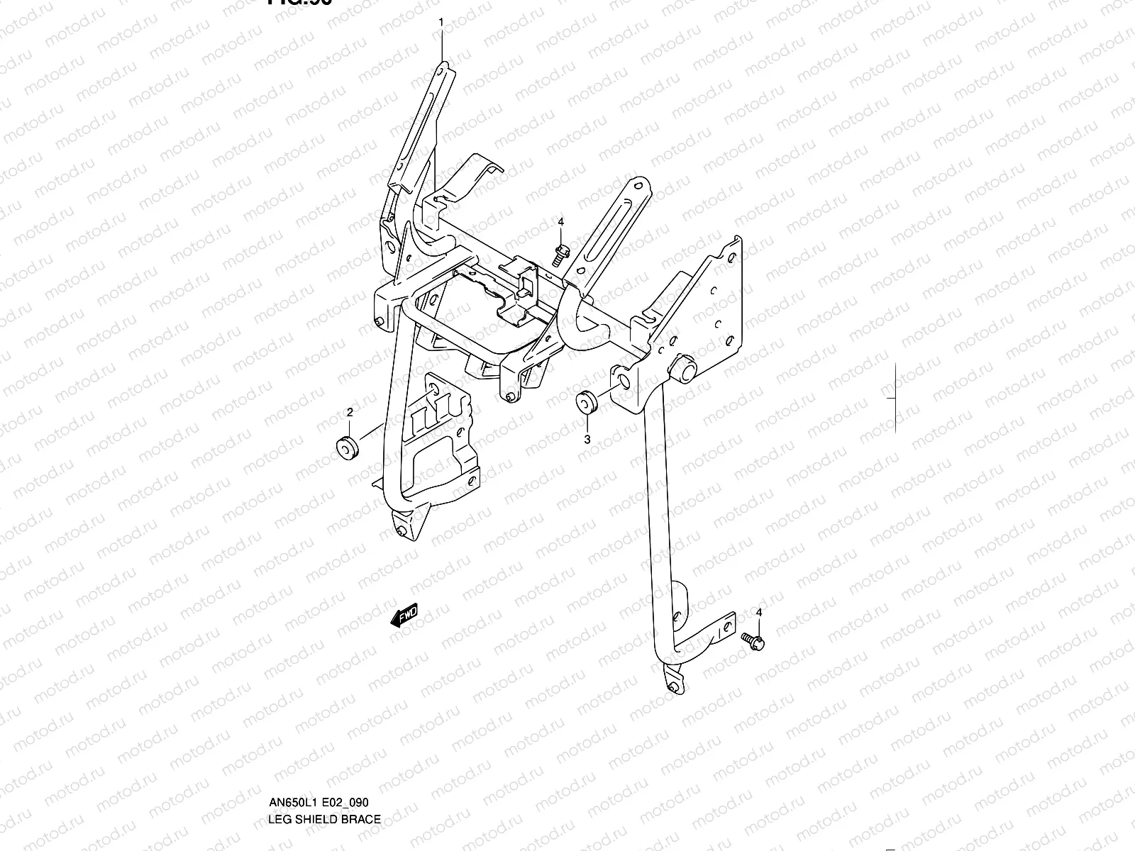 90 - LEG SHIELD BRACE (AN650L1 E19)