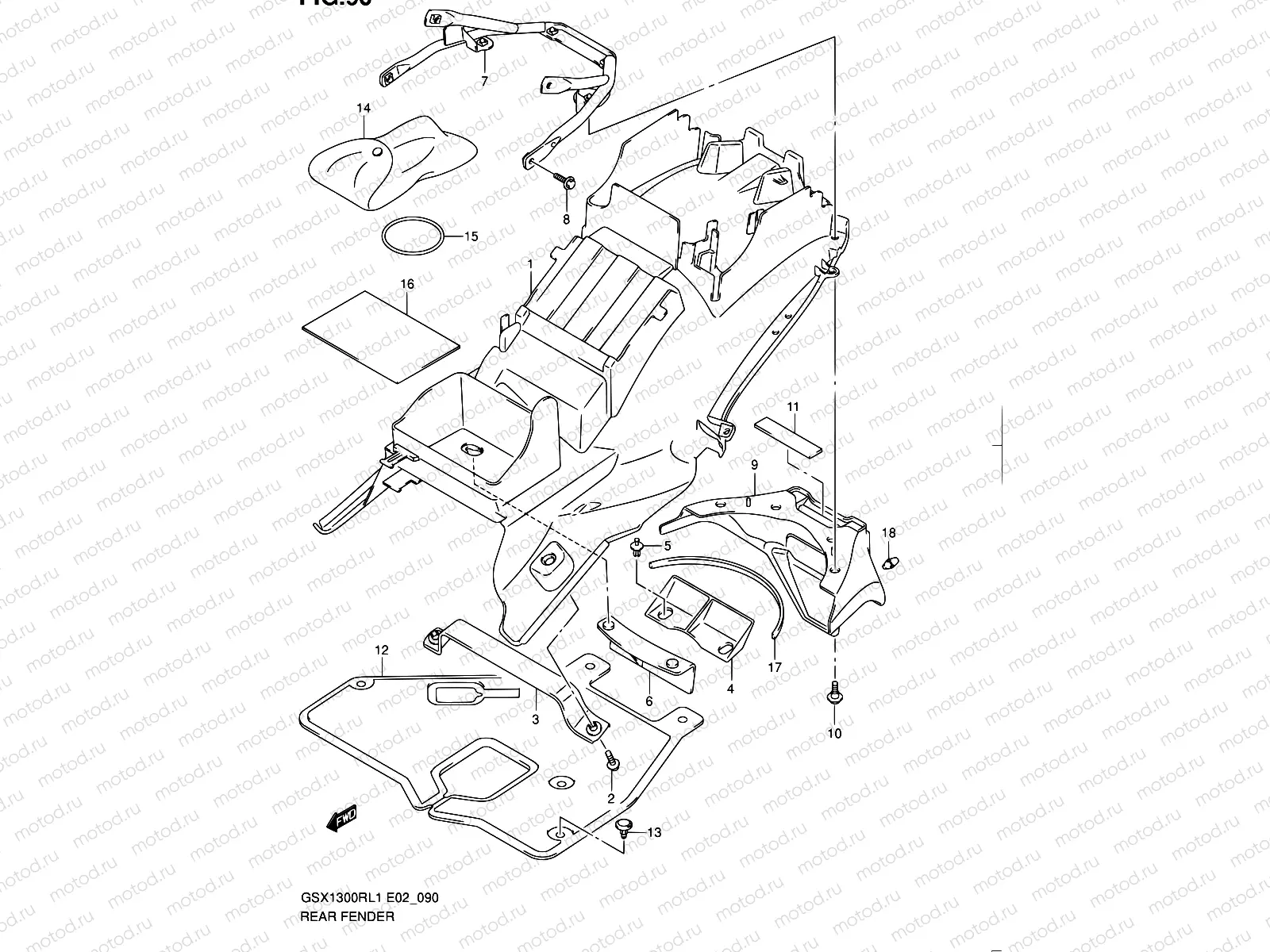 90 - REAR FENDER