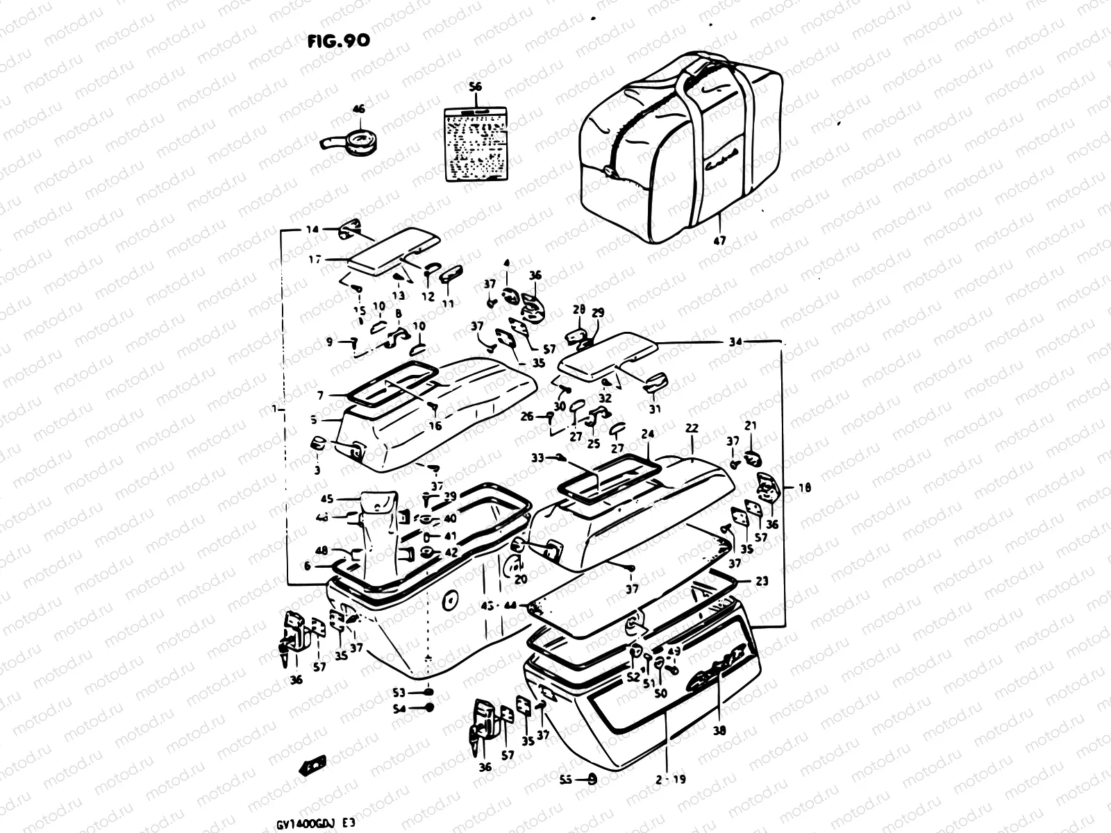 90 - SIDE BAG GV1400GDG/GTG