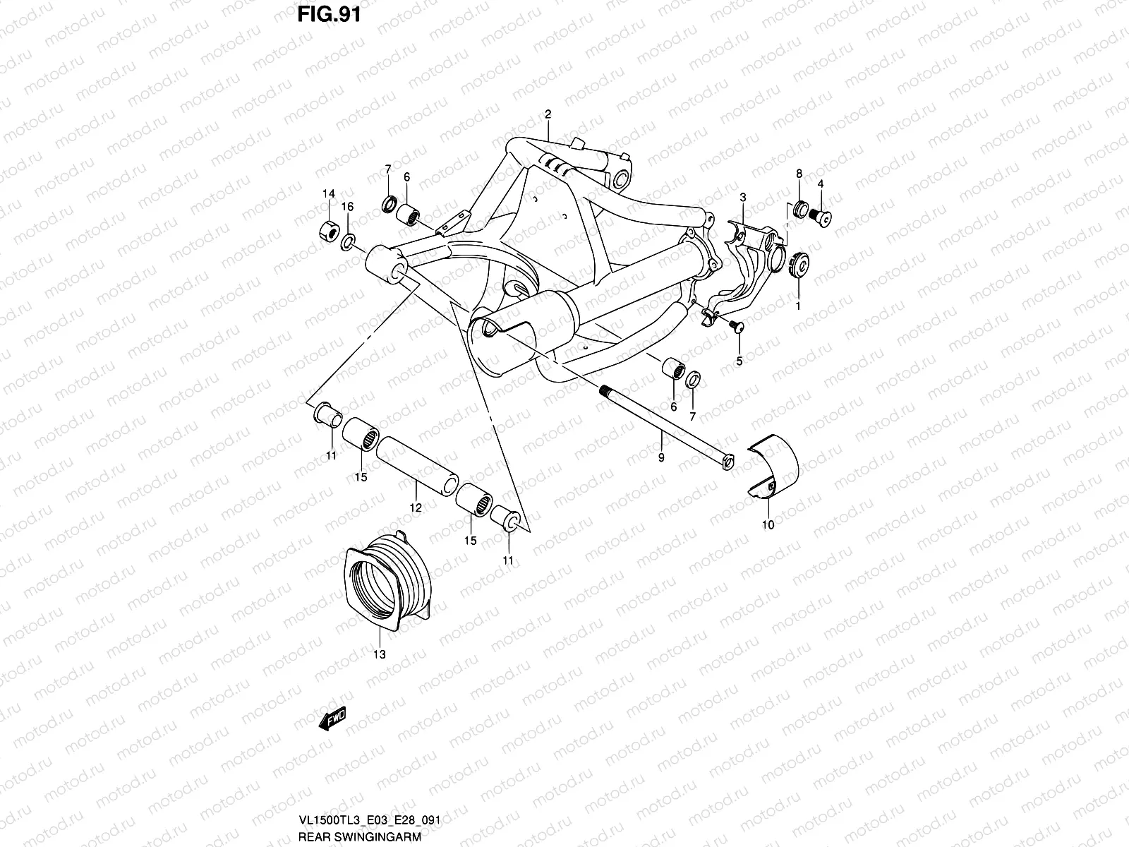 91 - REAR SWINGINGARM