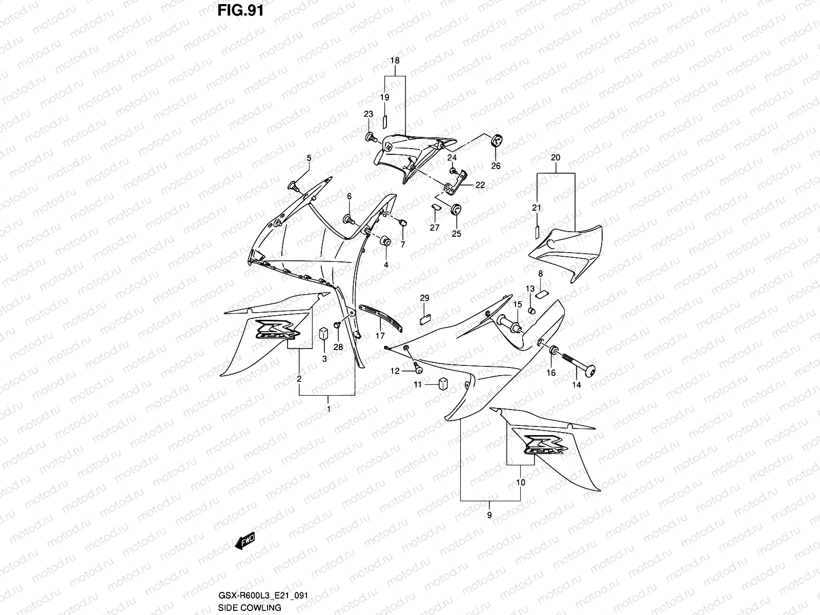 91 - SIDE COWLING (AGQ)