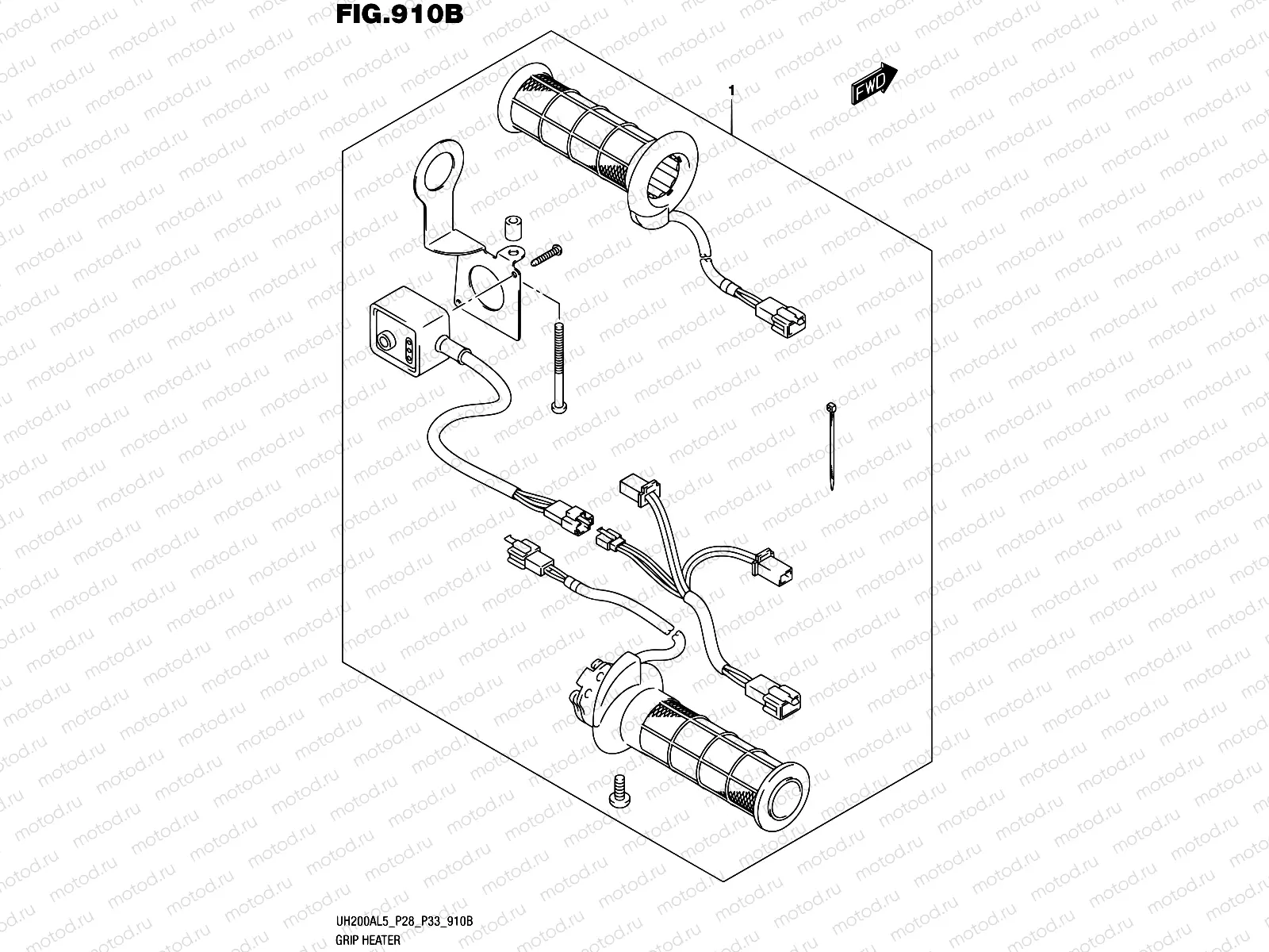 910B - GRIP HEATER SET (OPTIONAL:UH200AL5 P33)